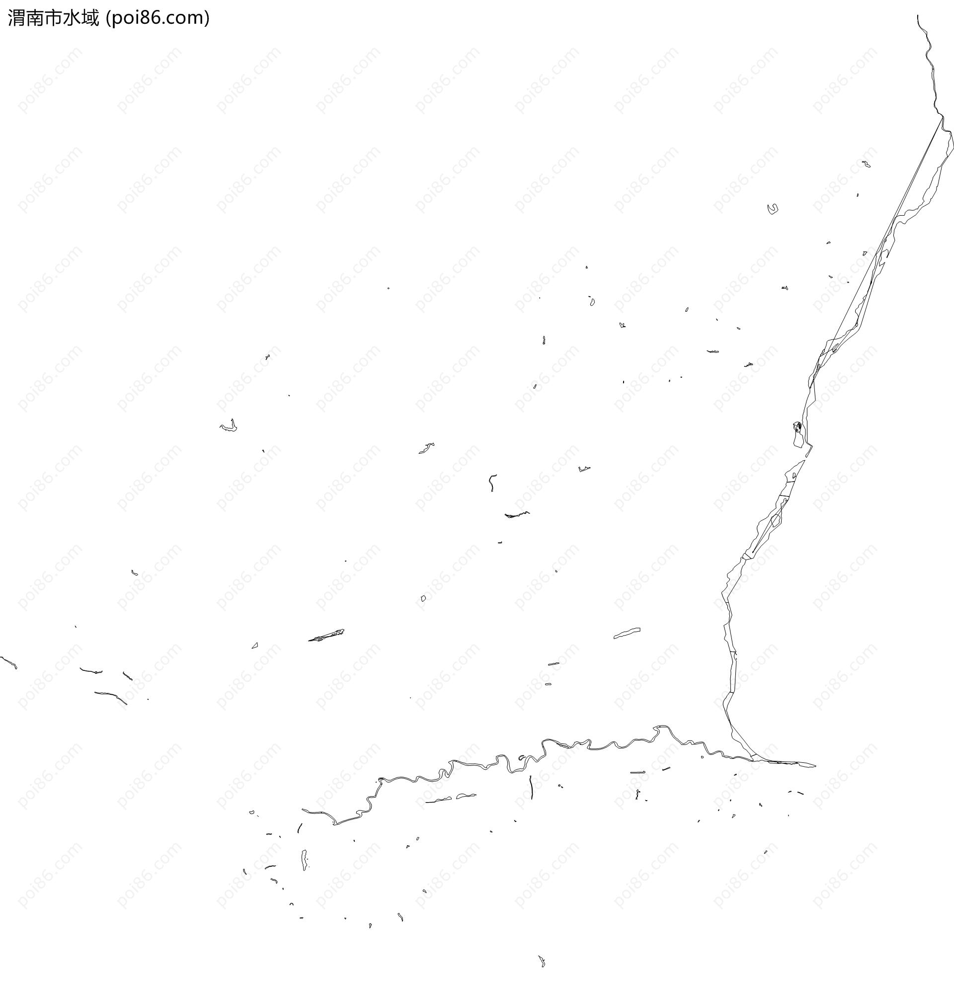 渭南市水域地图