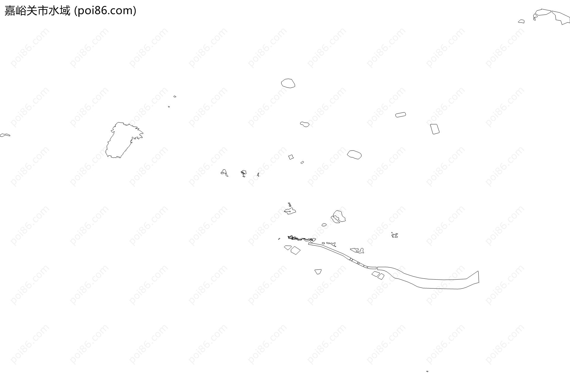 嘉峪关市水域地图