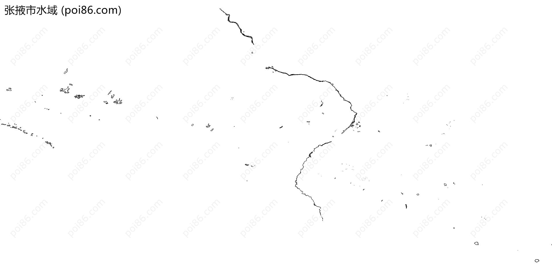 张掖市水域地图