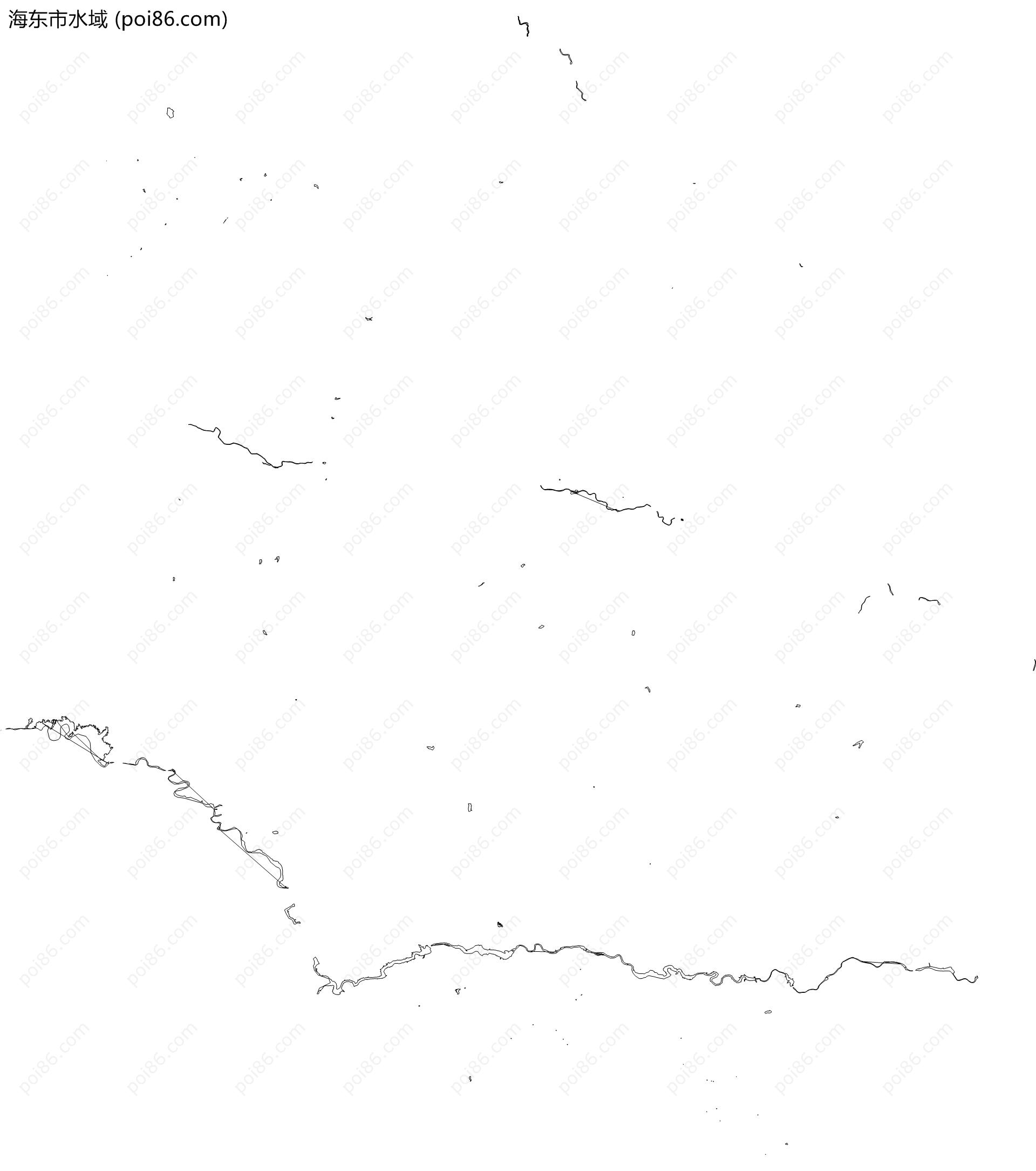 海东市水域地图