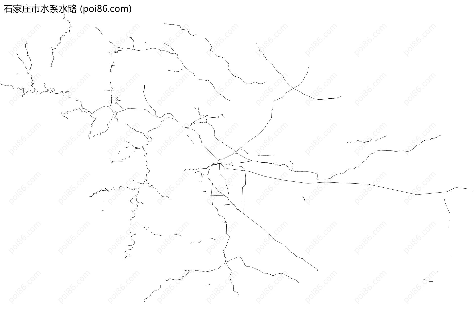 石家庄市水系水路地图
