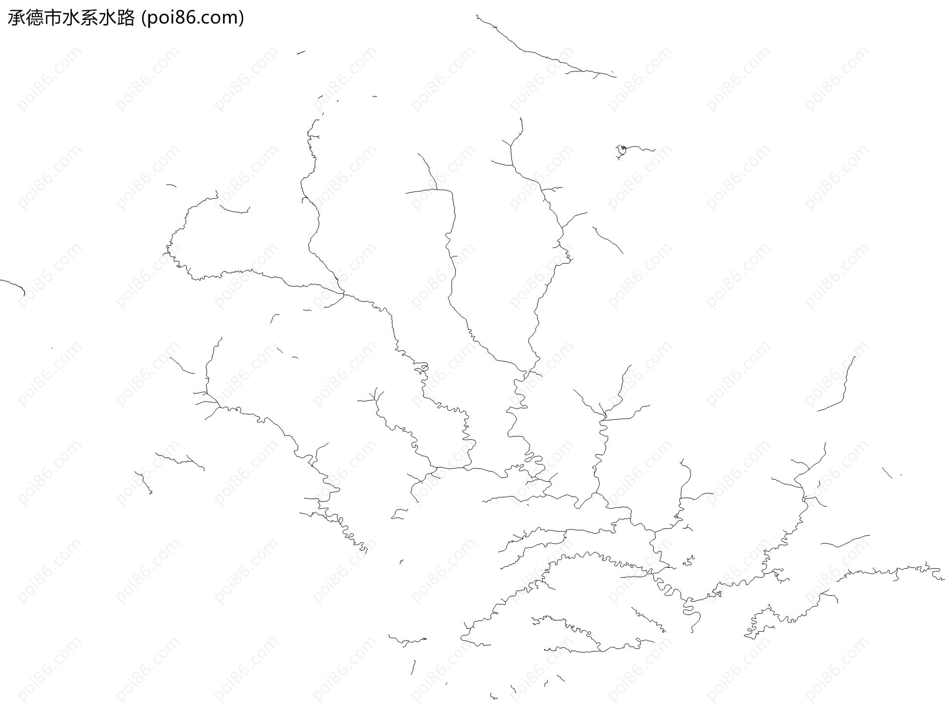 承德市水系水路地图