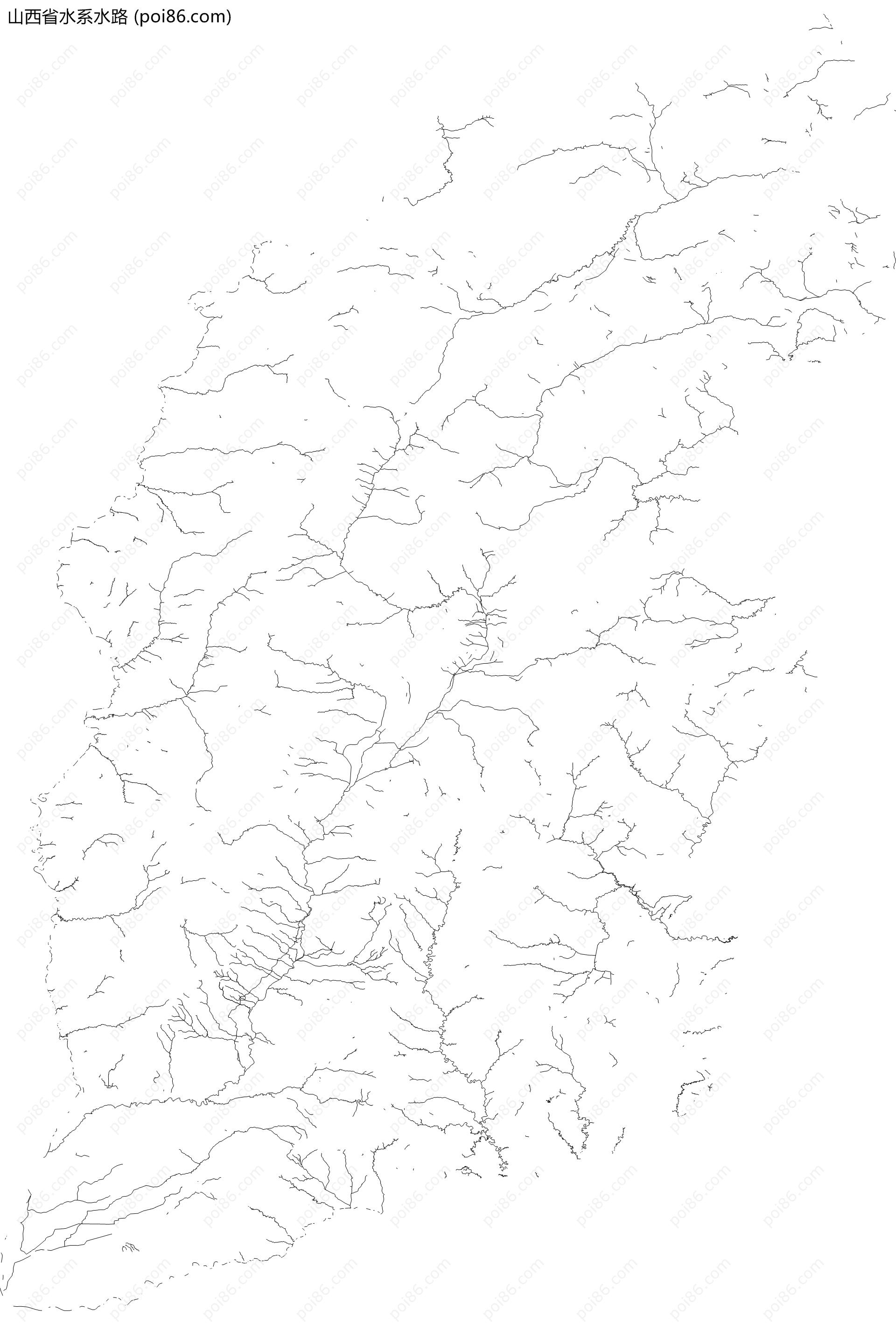 山西省水系水路地图