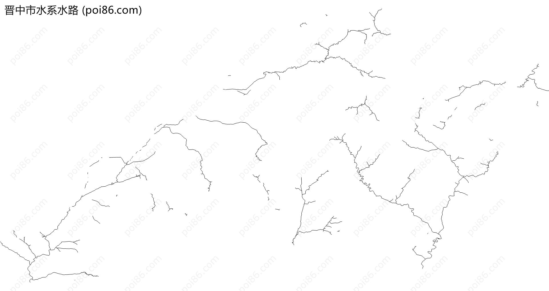 晋中市水系水路地图