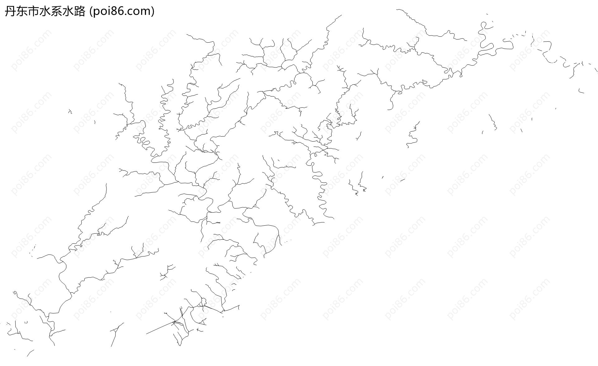 丹东市水系水路地图