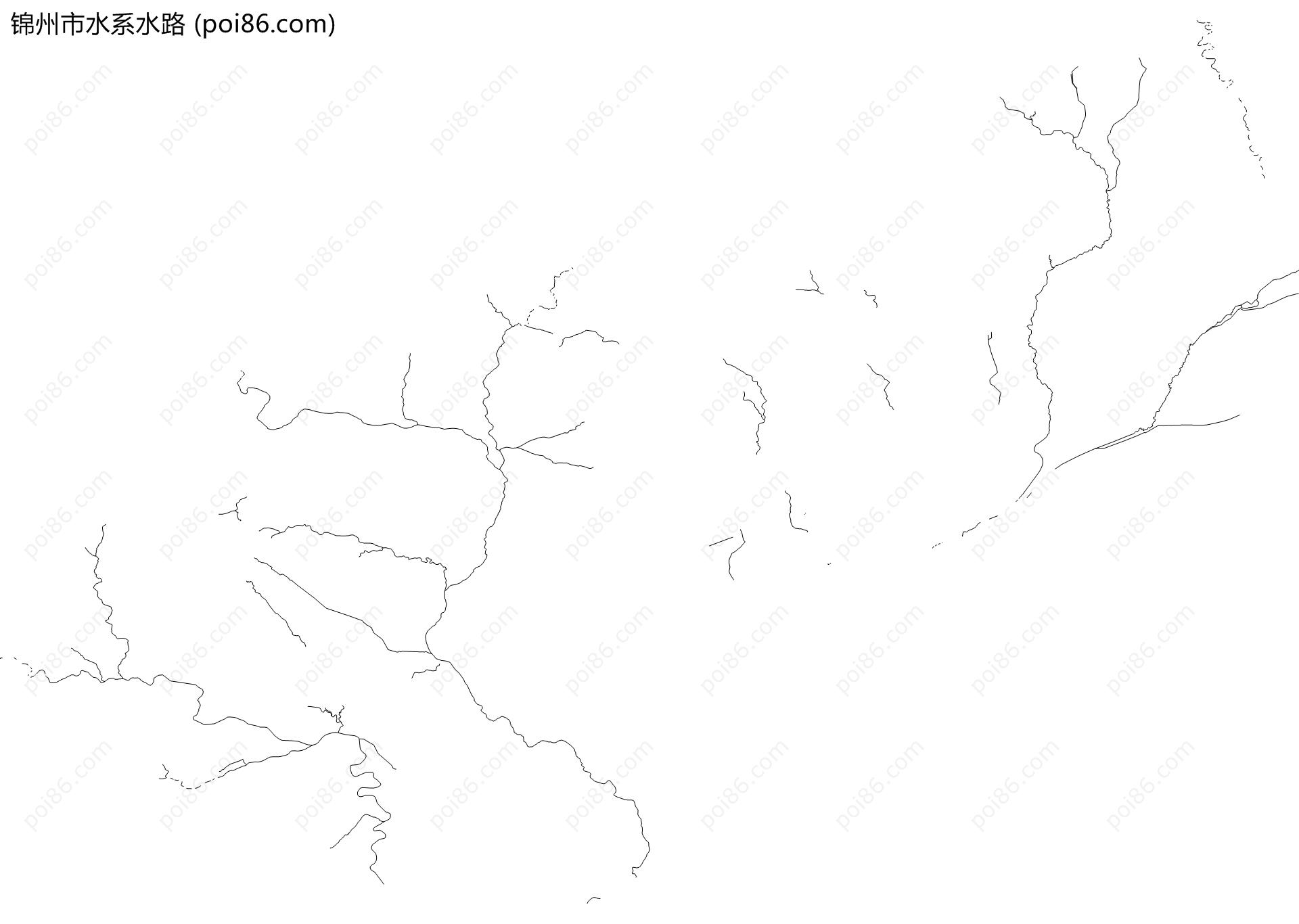 锦州市水系水路地图