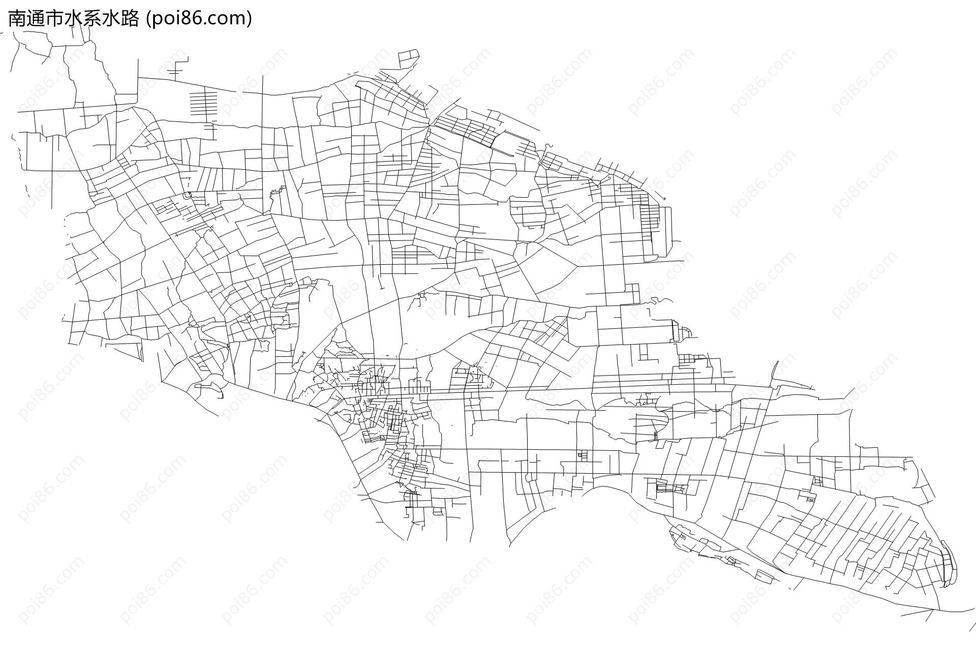 南通市水系水路地图