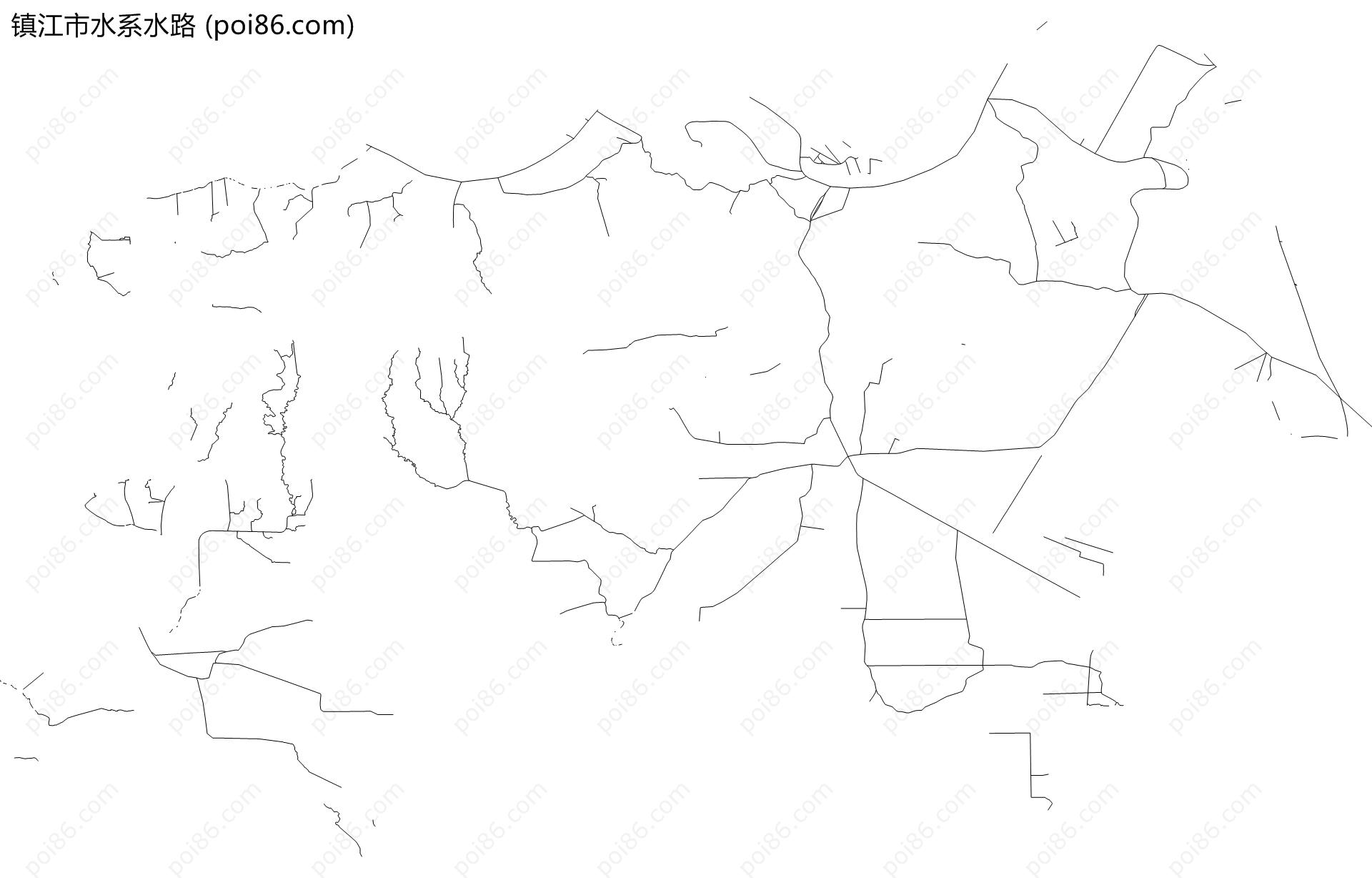 镇江市水系水路地图