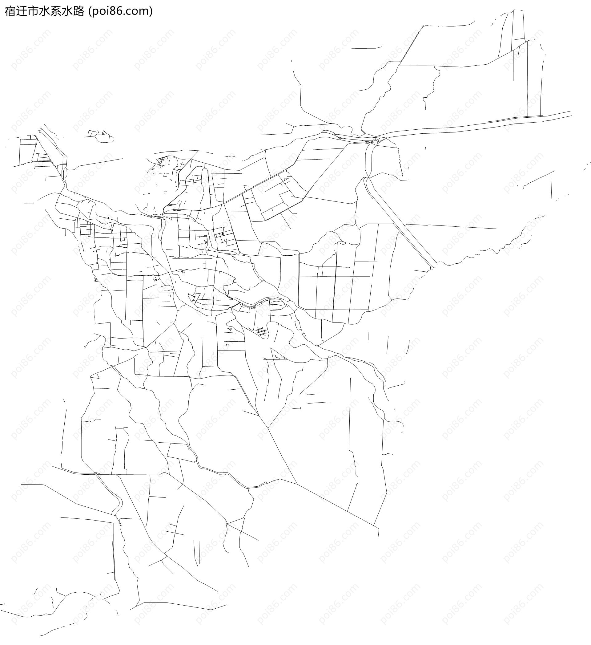 宿迁市水系水路地图