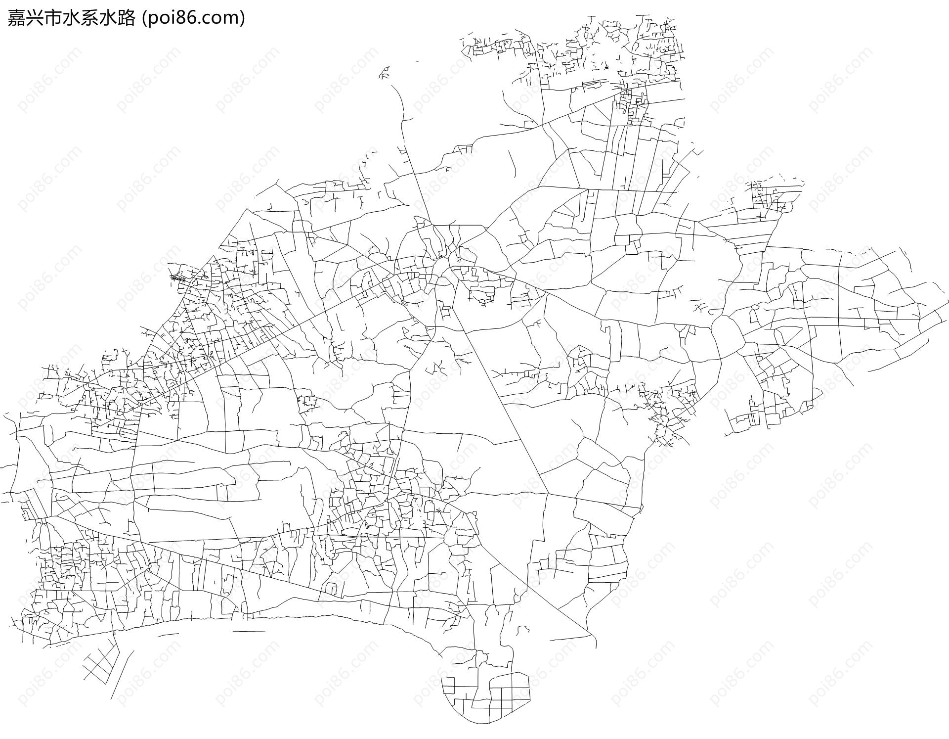 嘉兴市水系水路地图