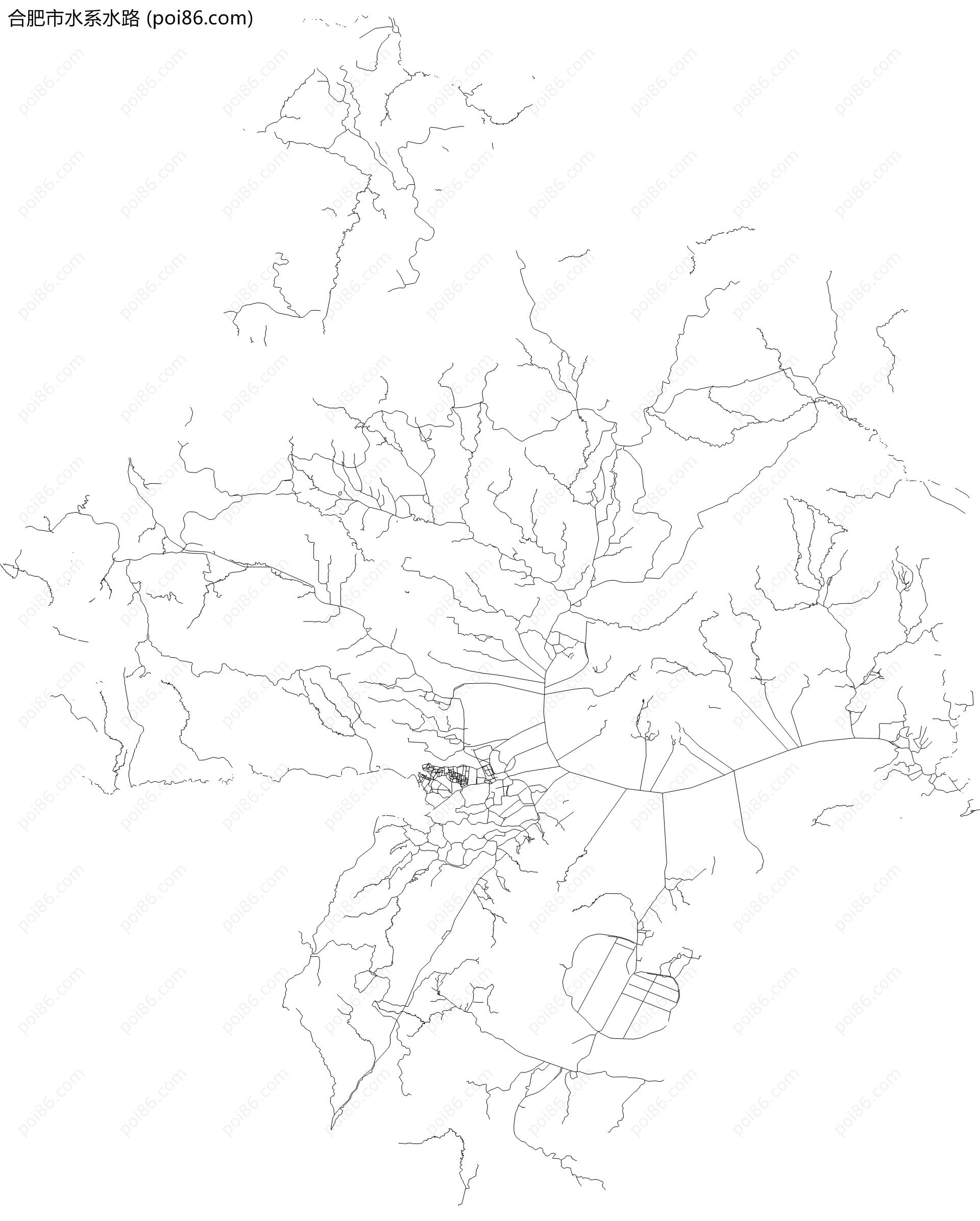 合肥市水系水路地图