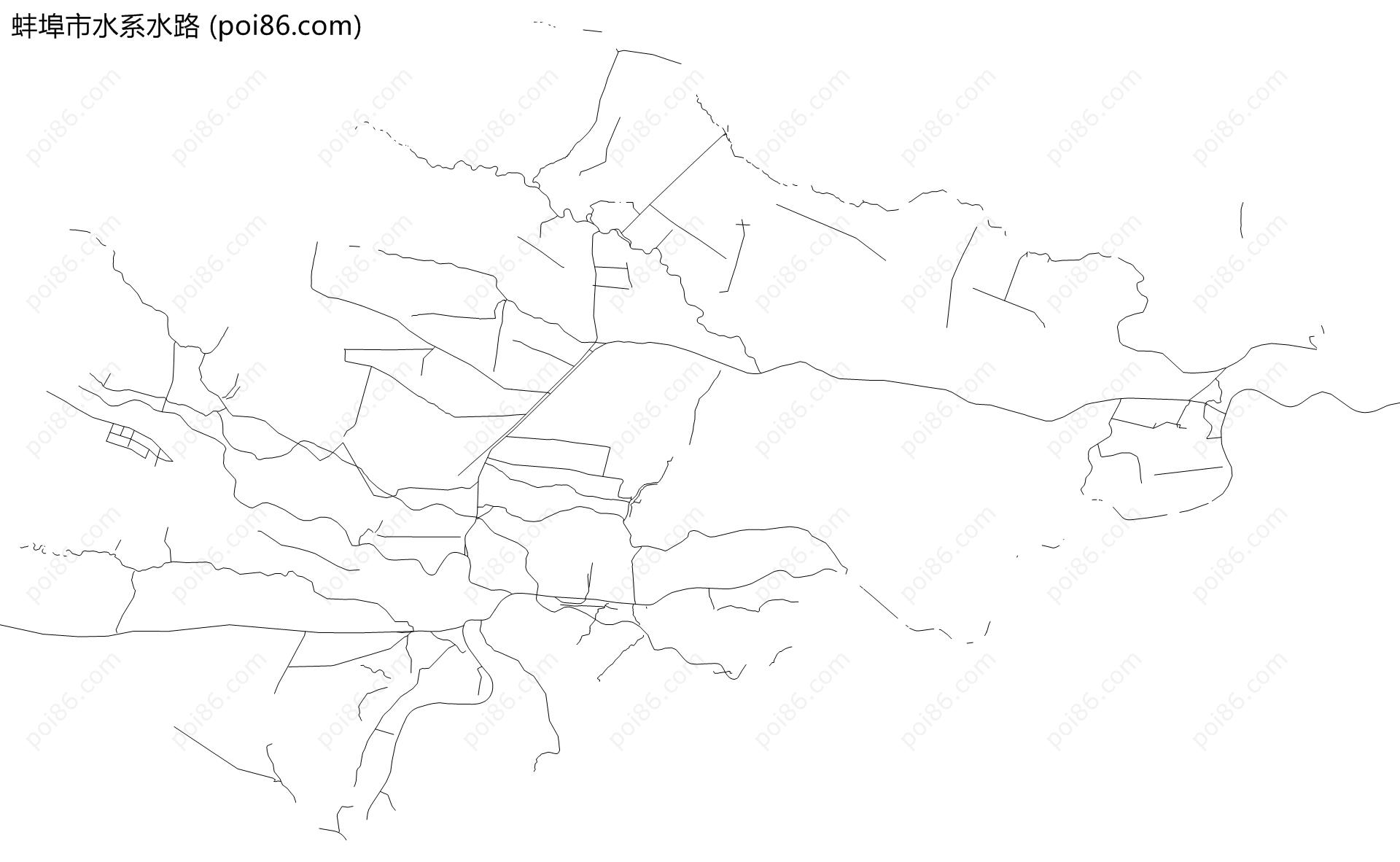 蚌埠市水系水路地图