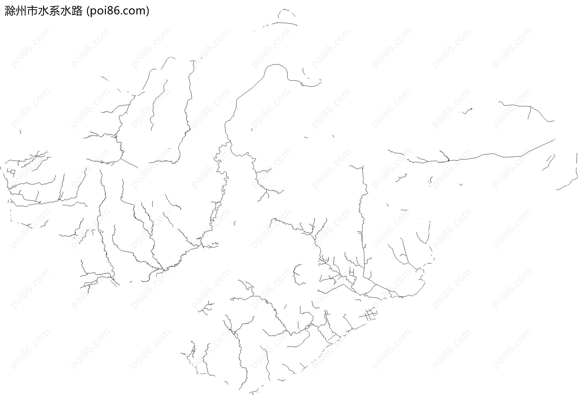 滁州市水系水路地图