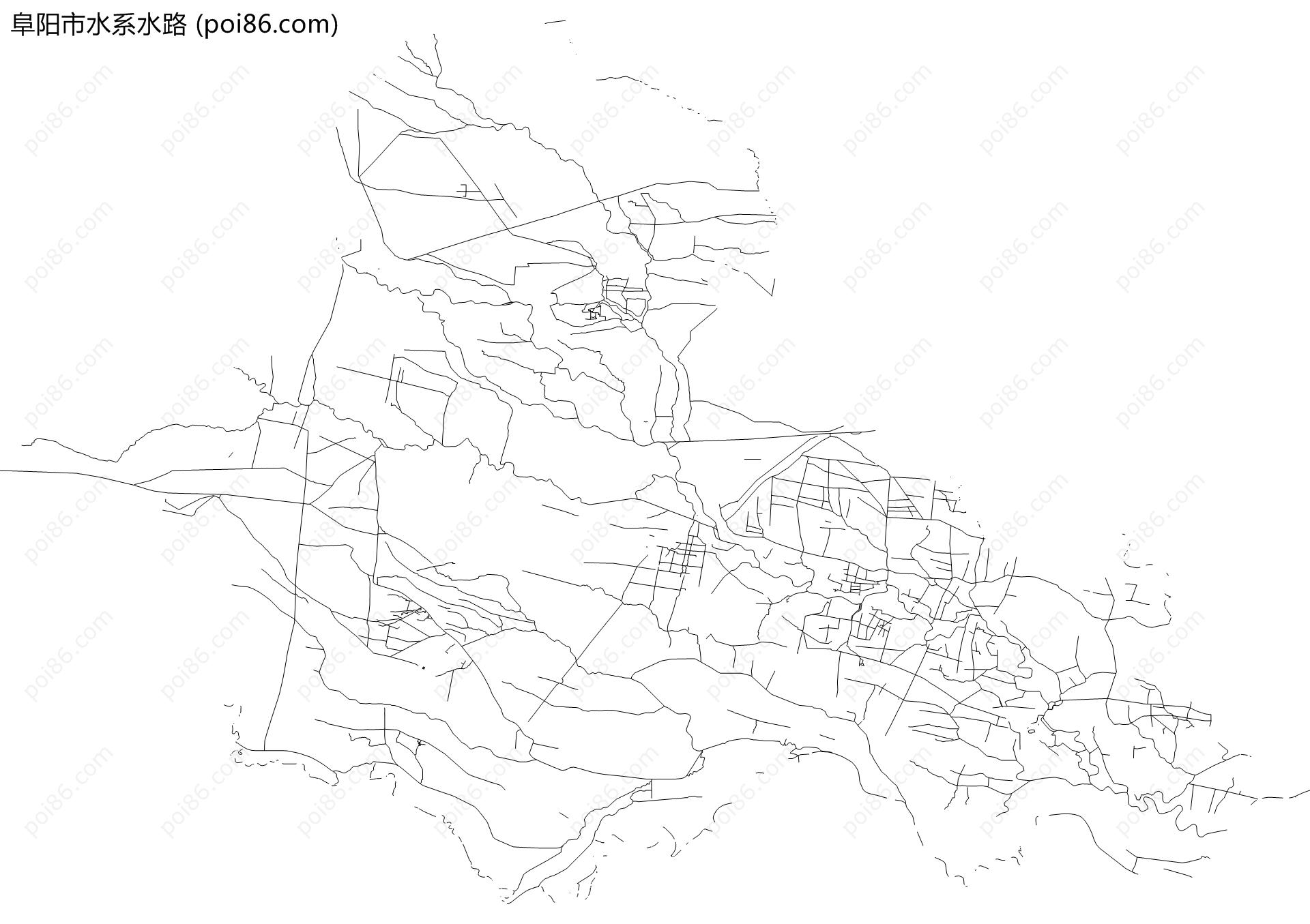 阜阳市水系水路地图