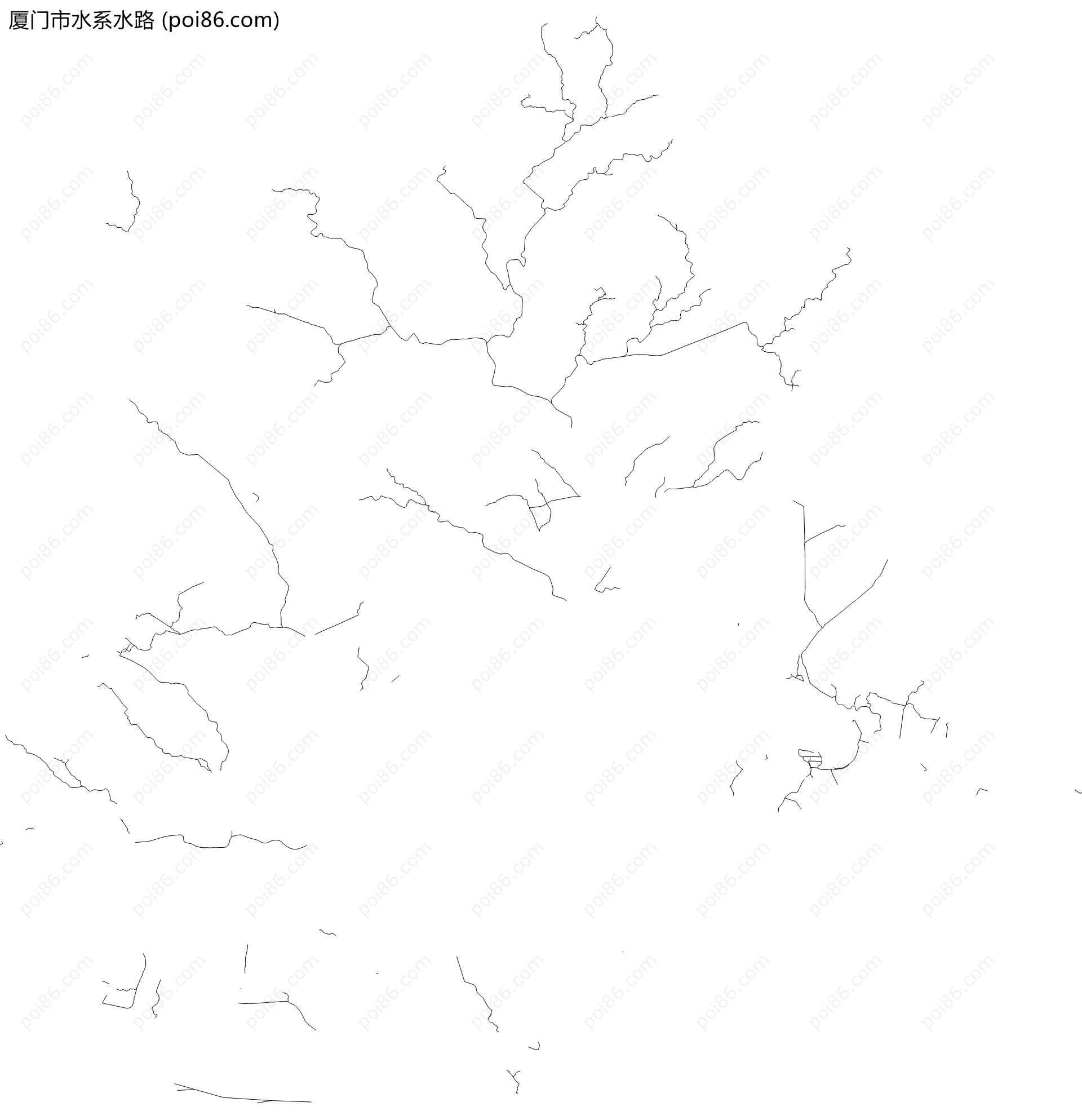 厦门市水系水路地图