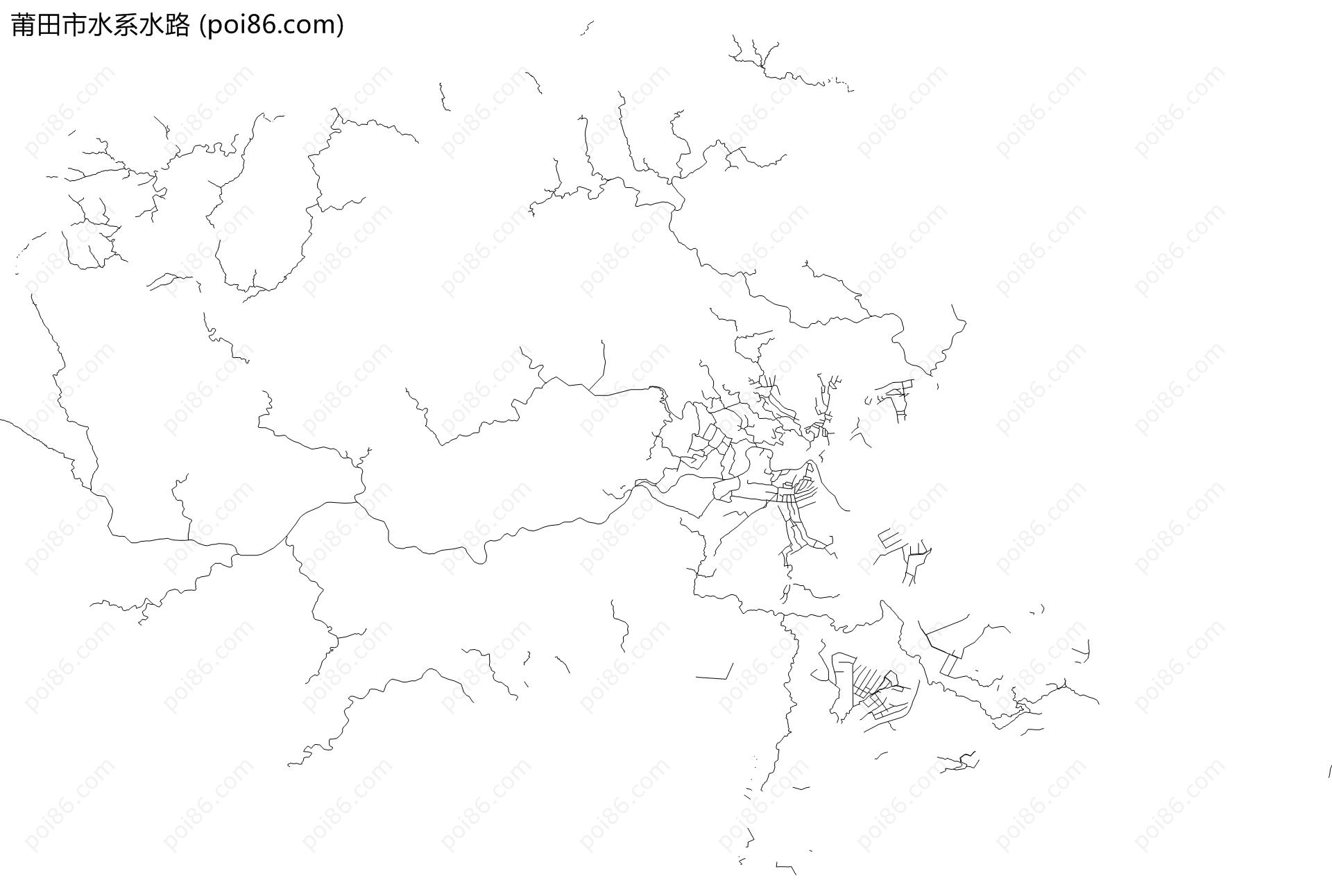 莆田市水系水路地图