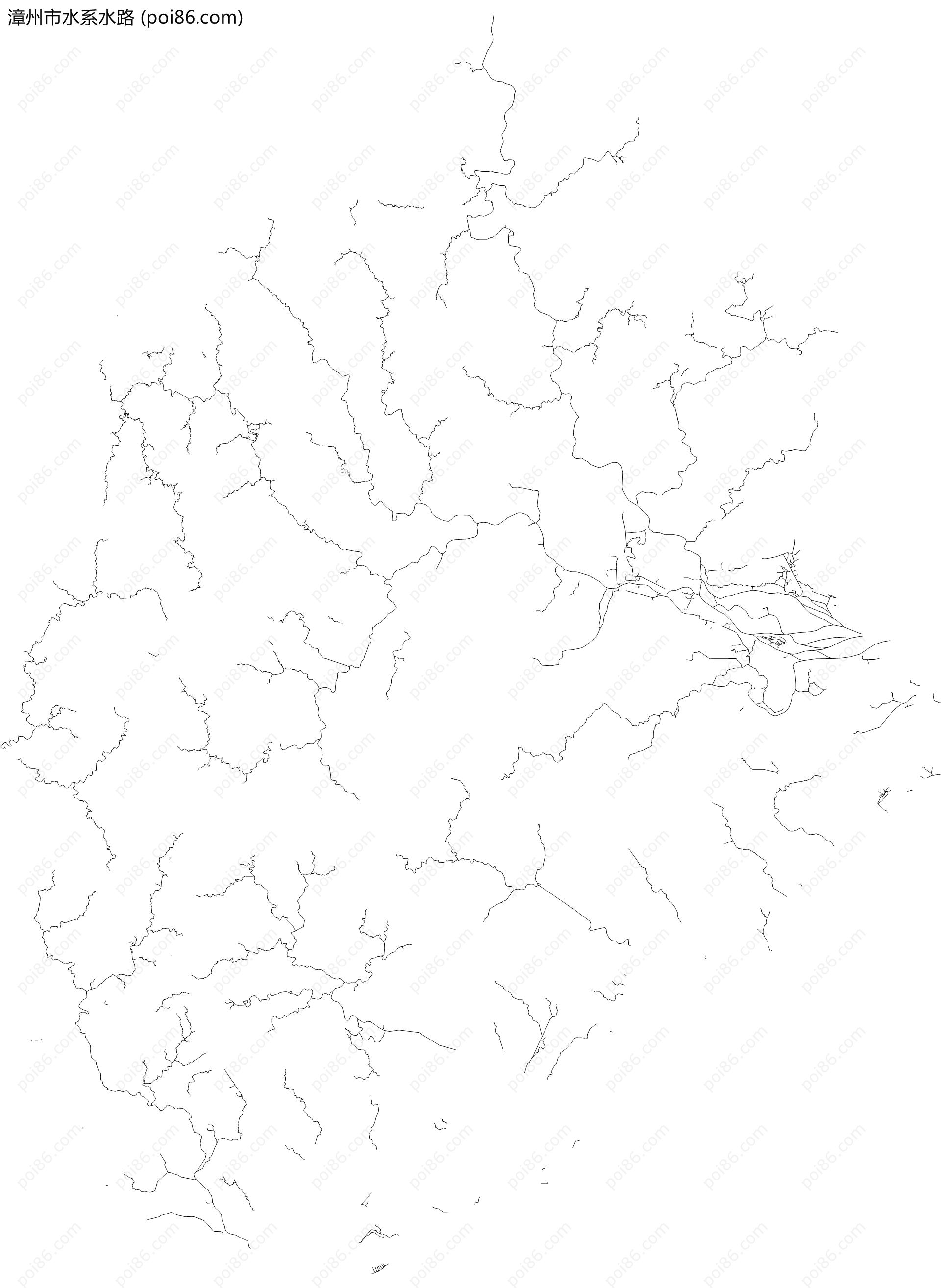 漳州市水系水路地图