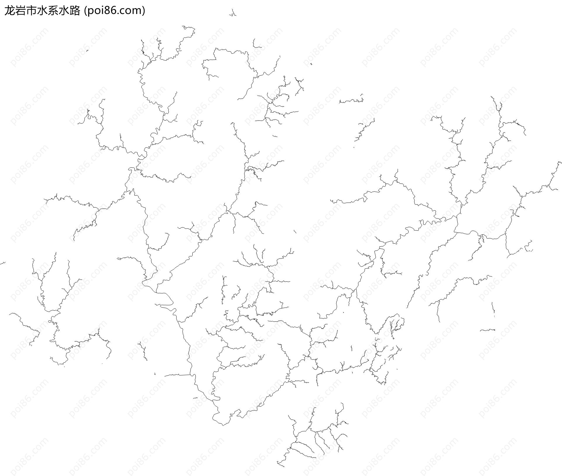 龙岩市水系水路地图