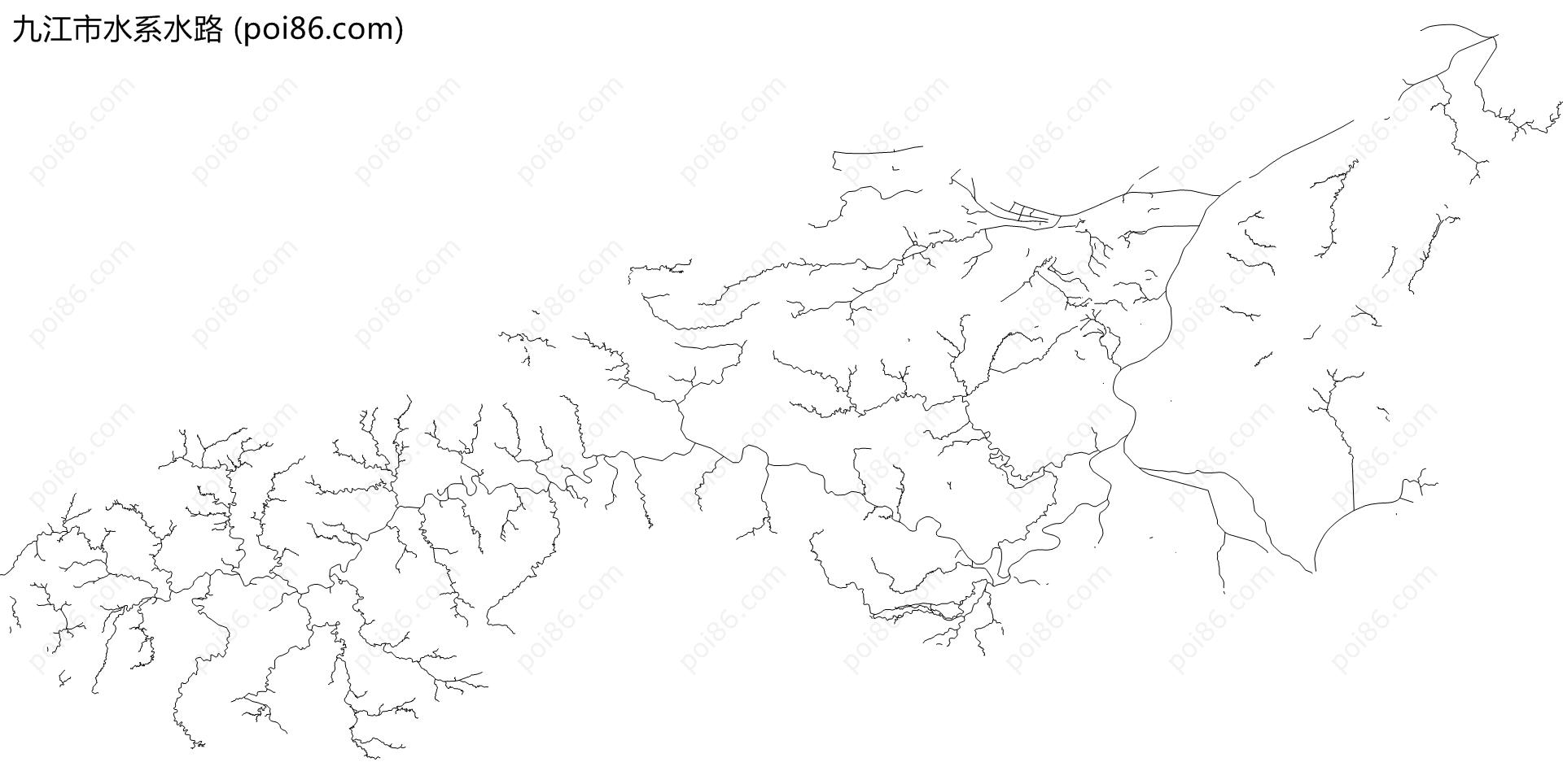 九江市水系水路地图
