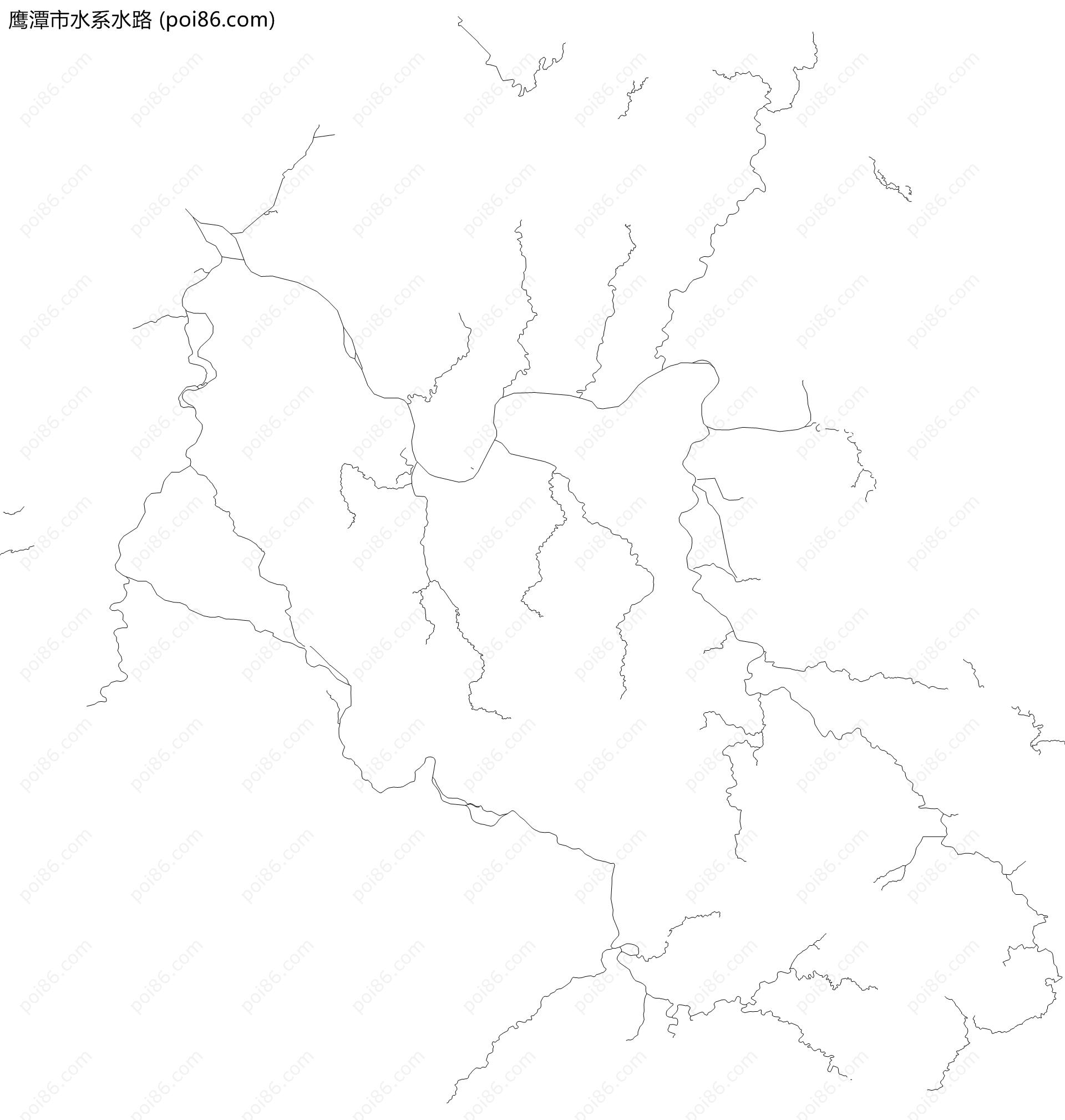 鹰潭市水系水路地图