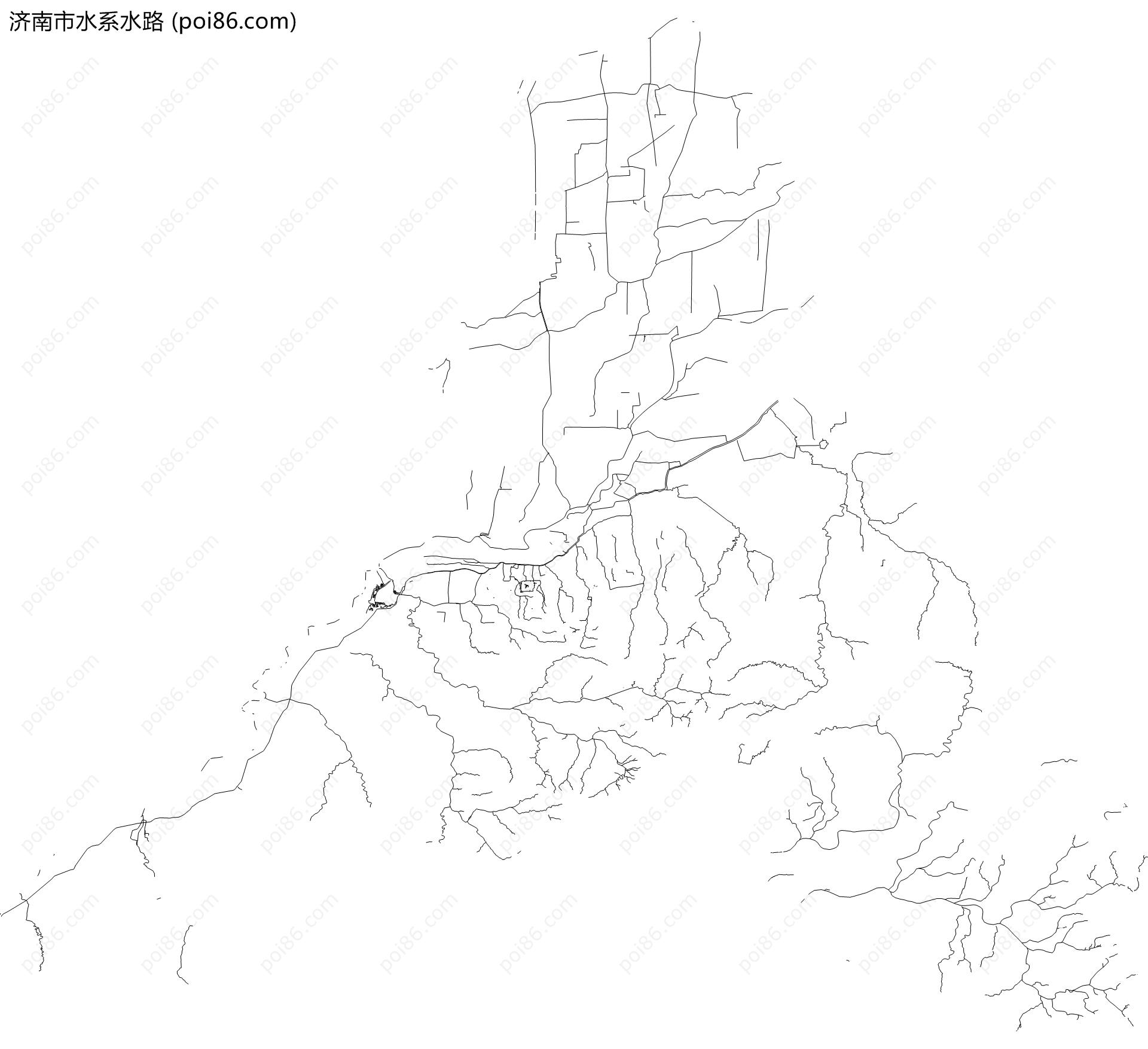 济南市水系水路地图