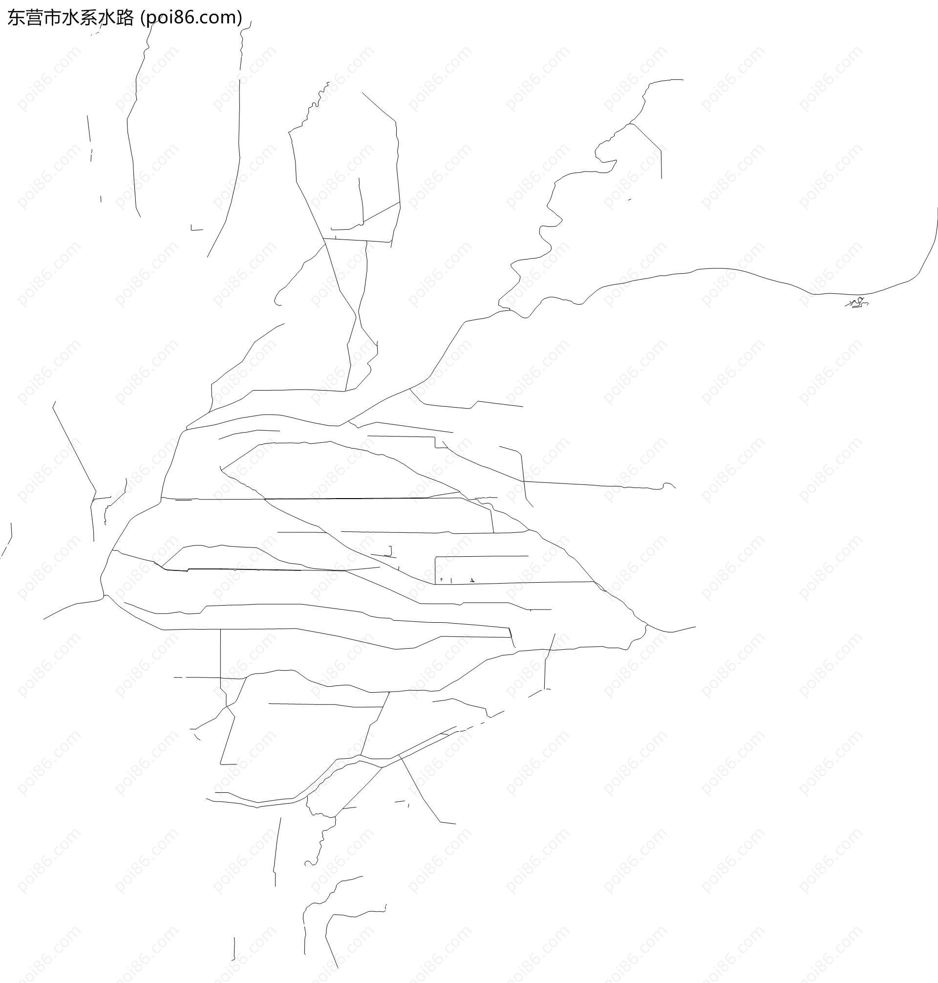 东营市水系水路地图