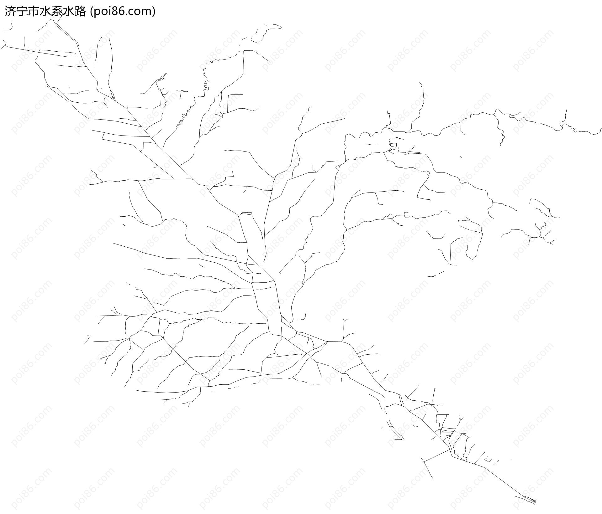 济宁市水系水路地图