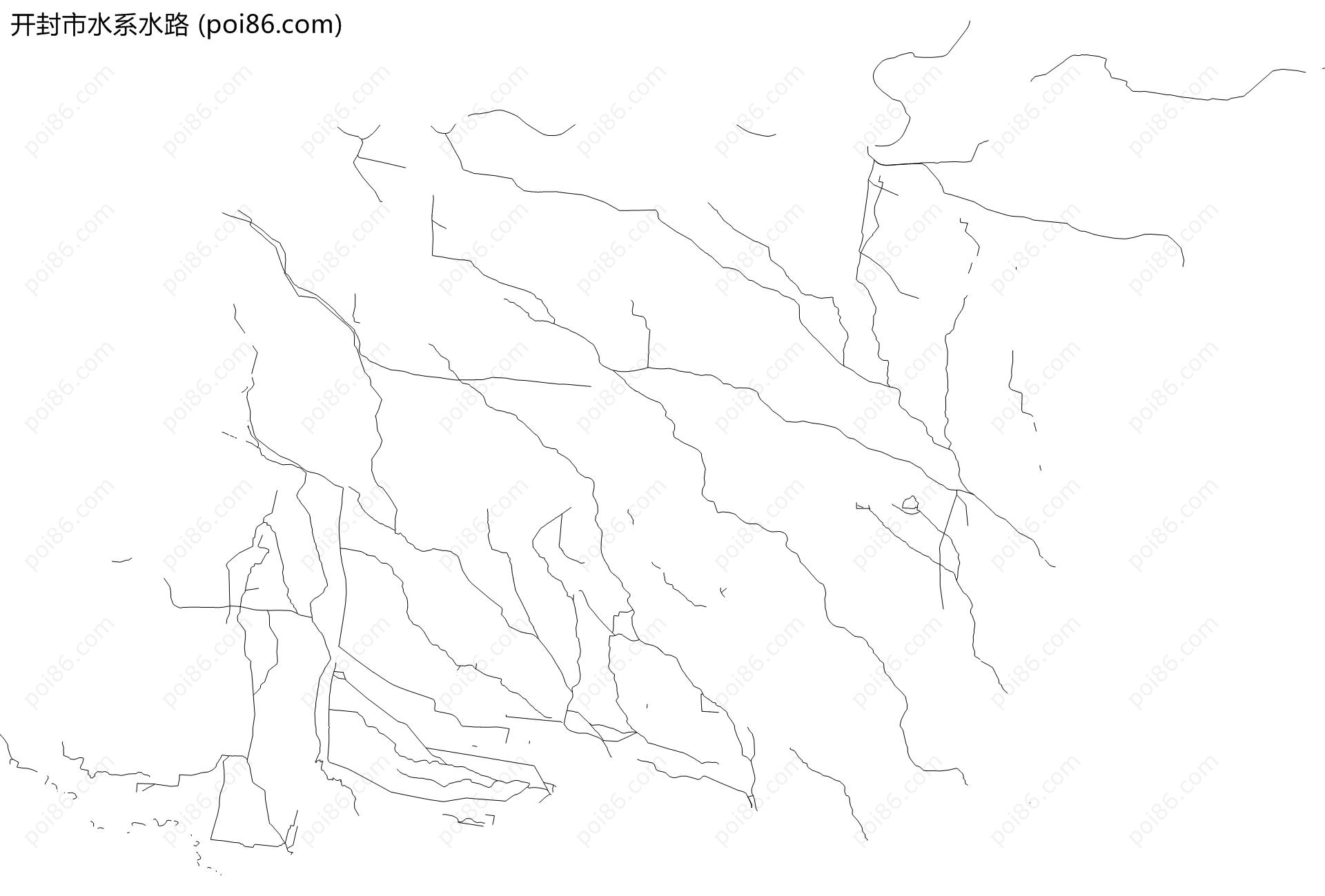 开封市水系水路地图