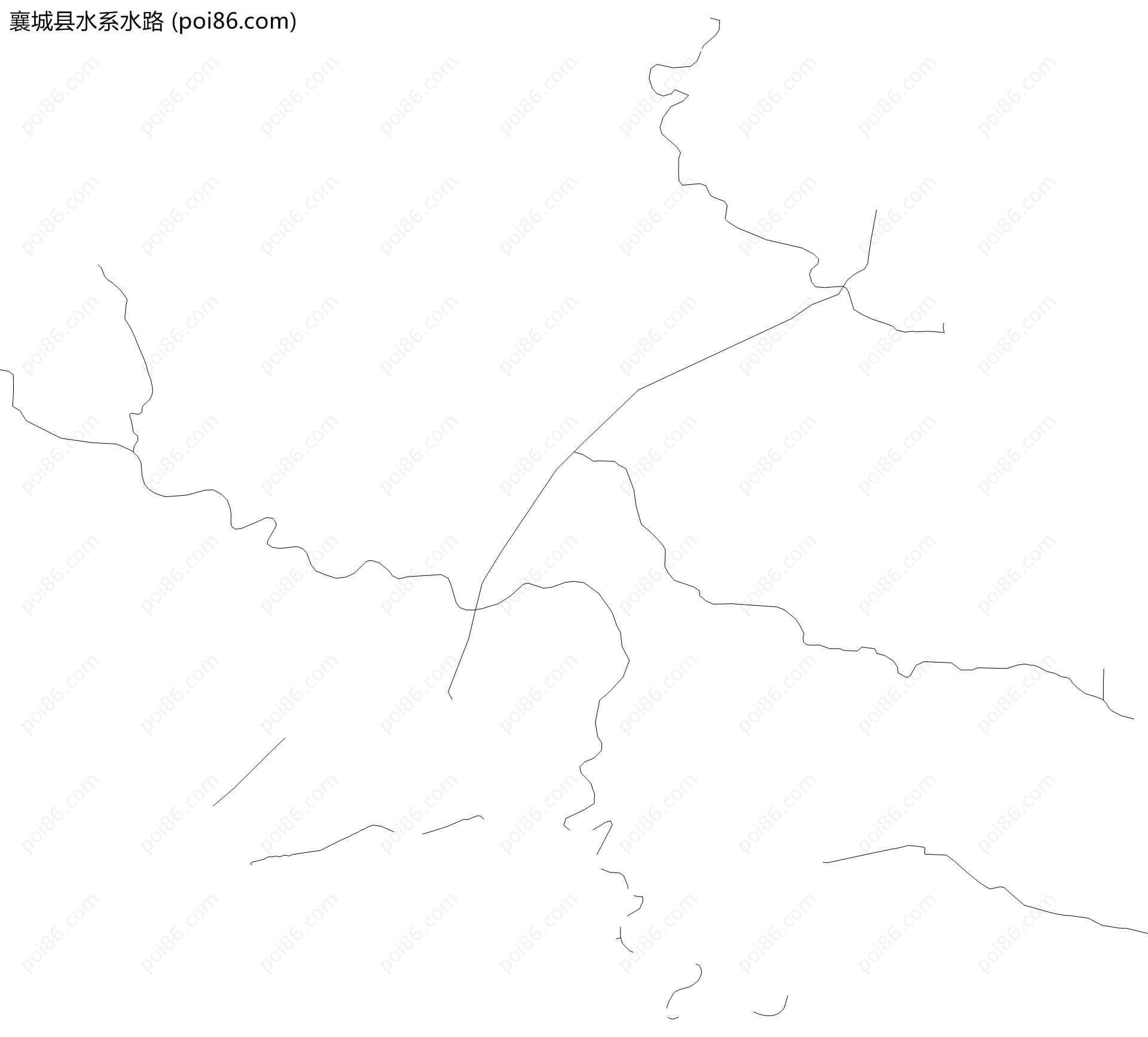 襄城县水系水路地图