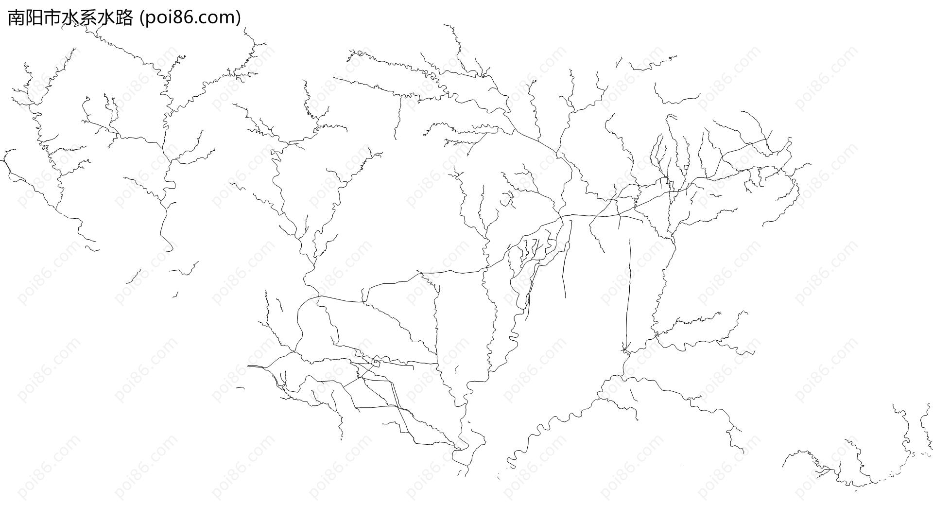南阳市水系水路地图