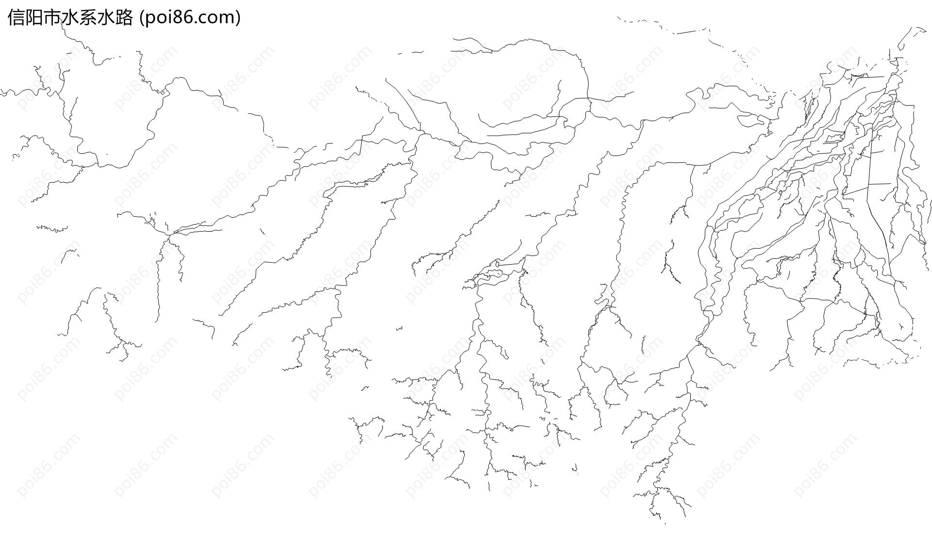 信阳市水系水路地图