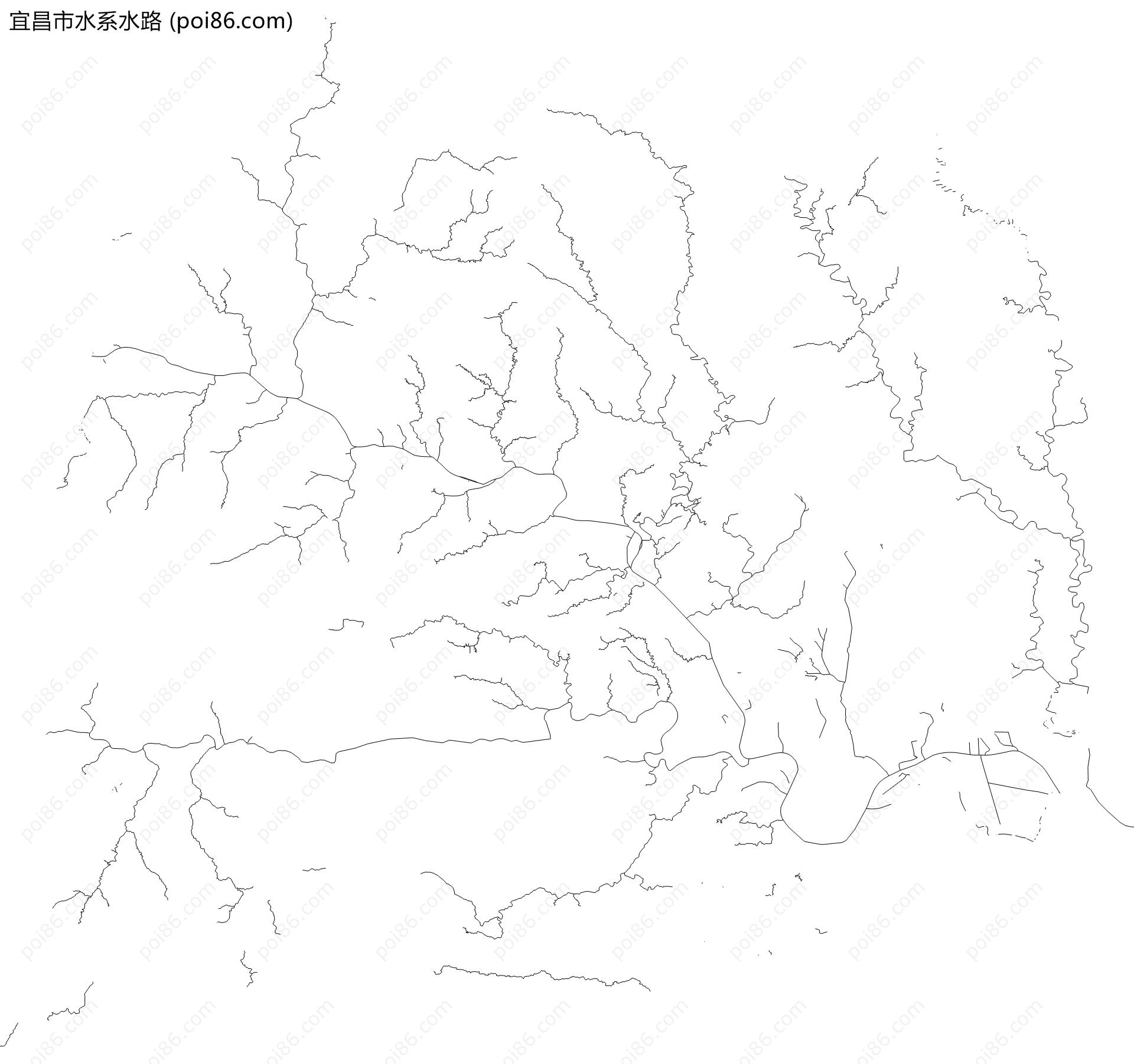 宜昌市水系水路地图