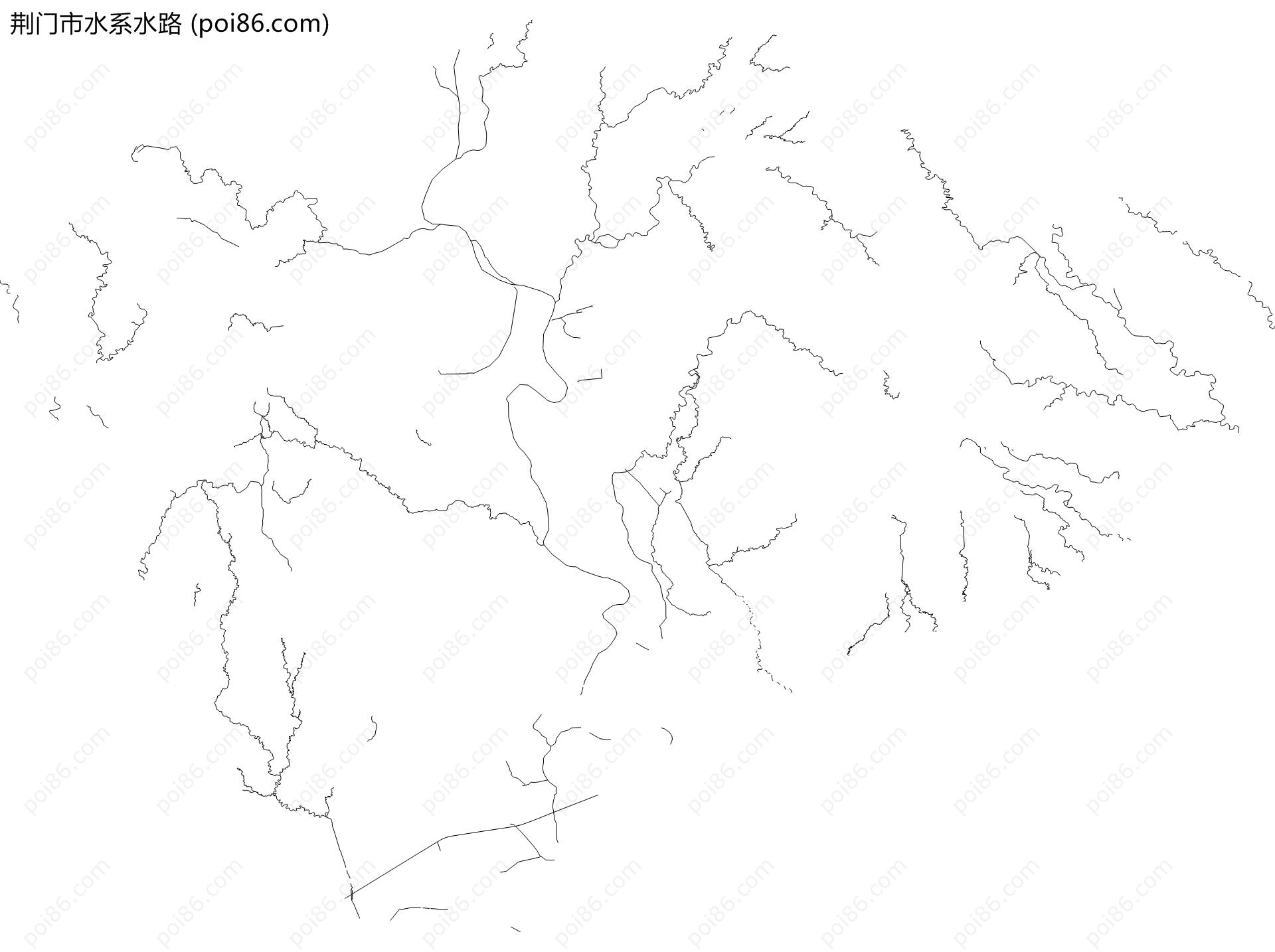 荆门市水系水路地图