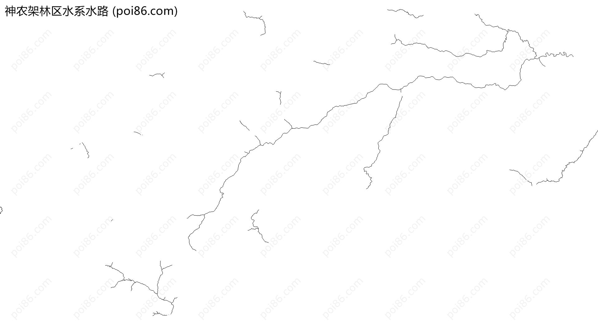 神农架林区水系水路地图