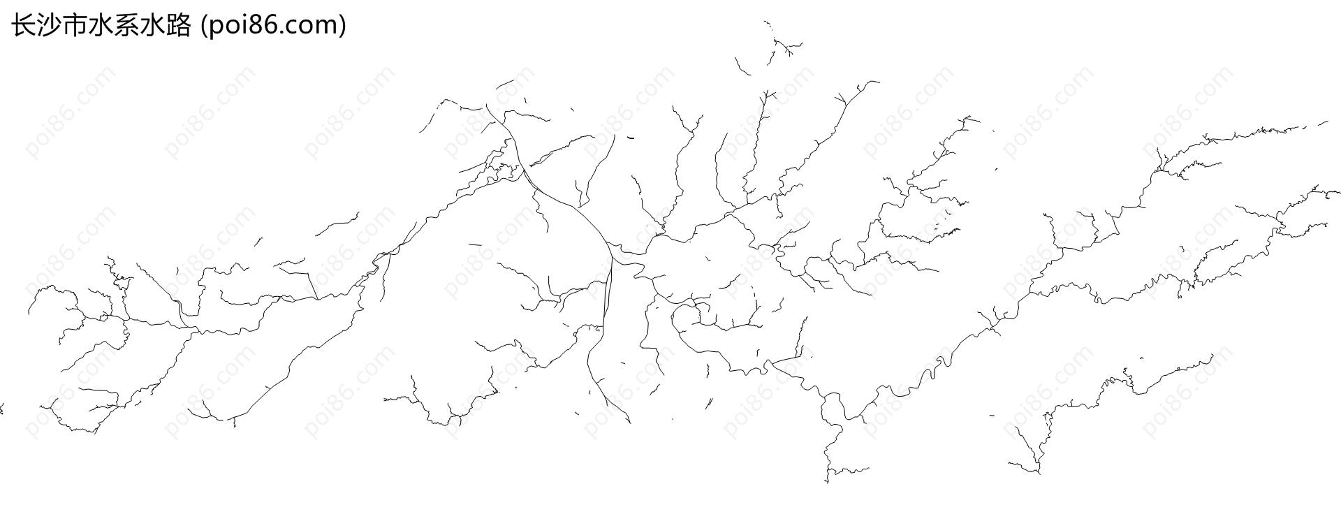 长沙市水系水路地图
