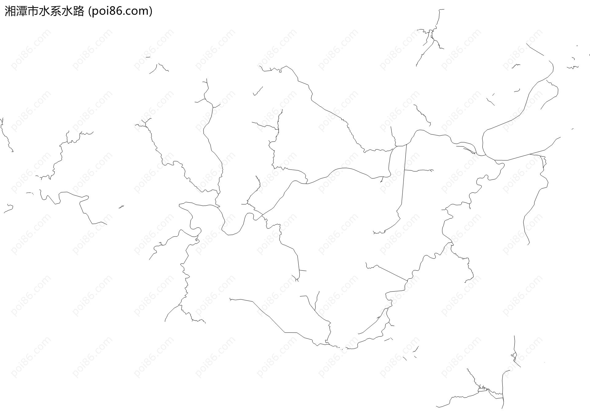 湘潭市水系水路地图