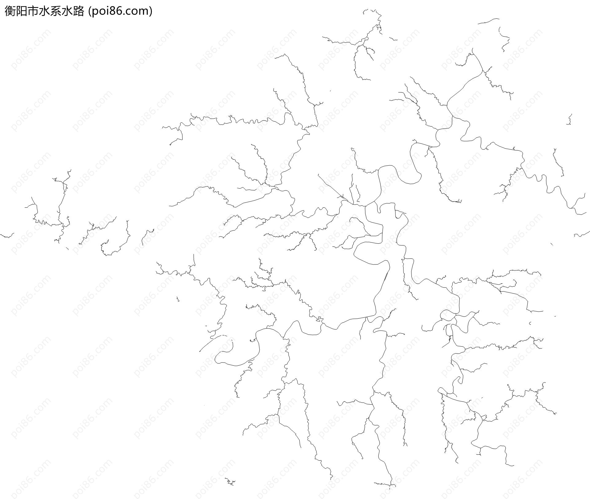 衡阳市水系水路地图