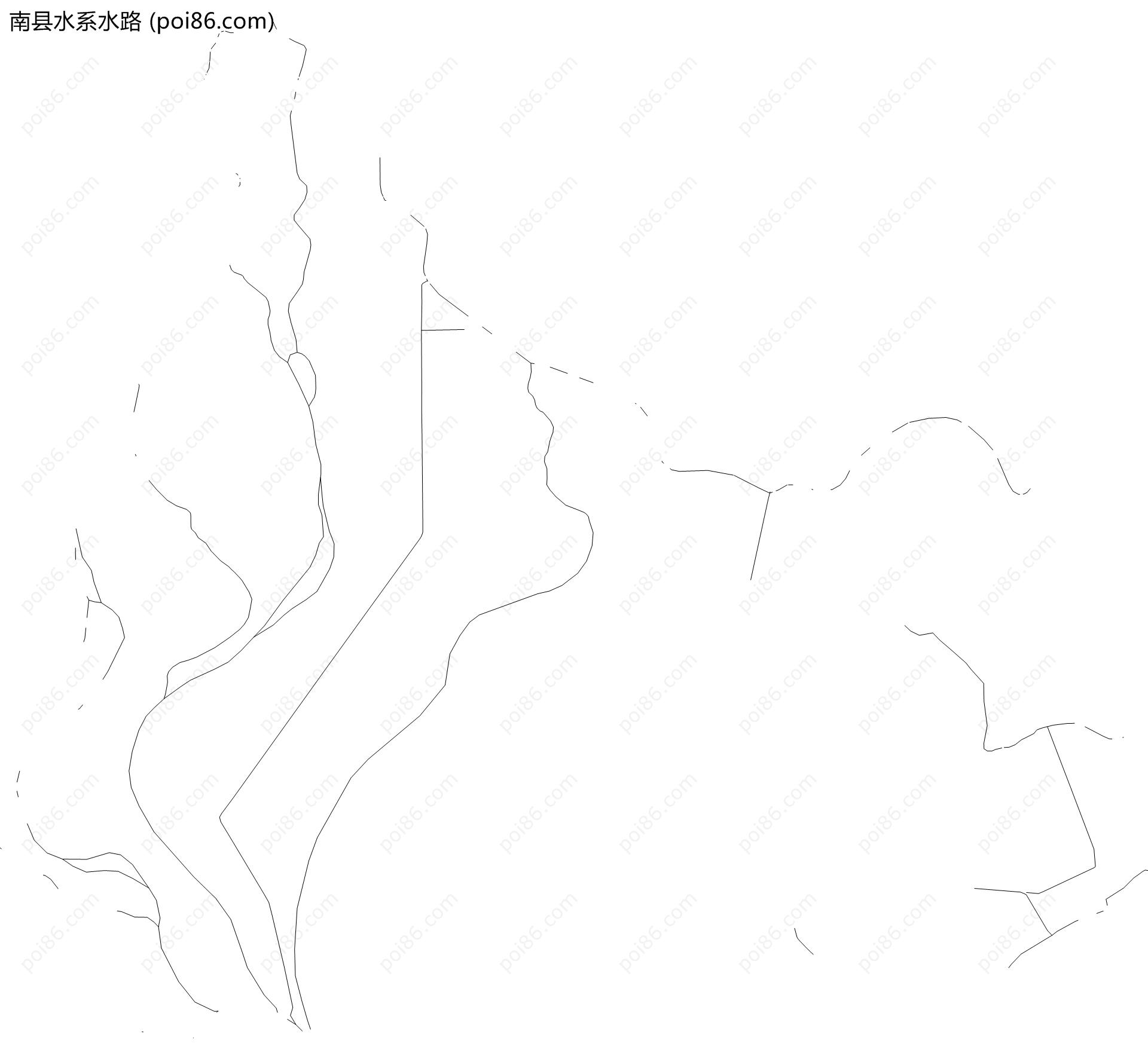 南县水系水路地图