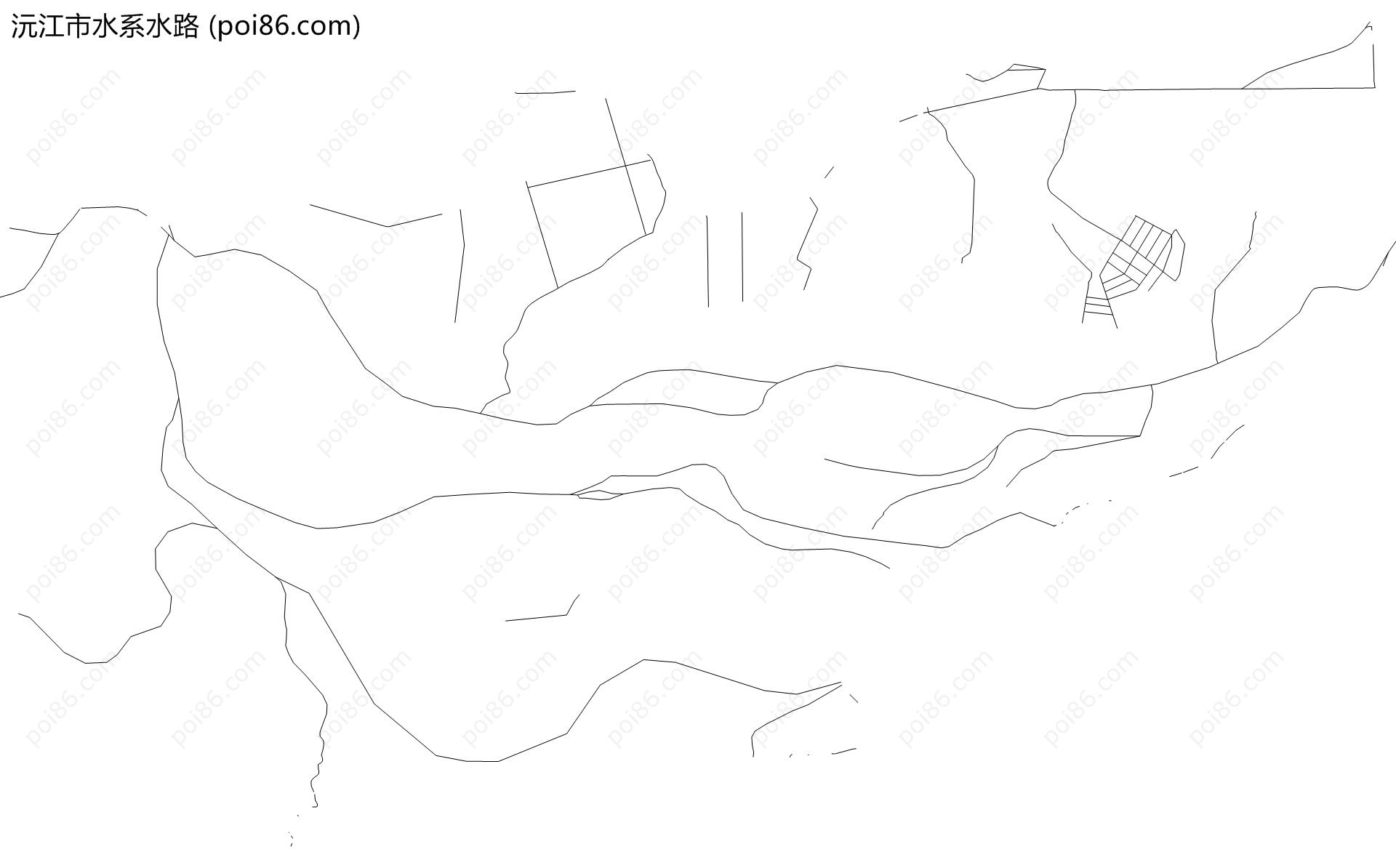 沅江市水系水路地图