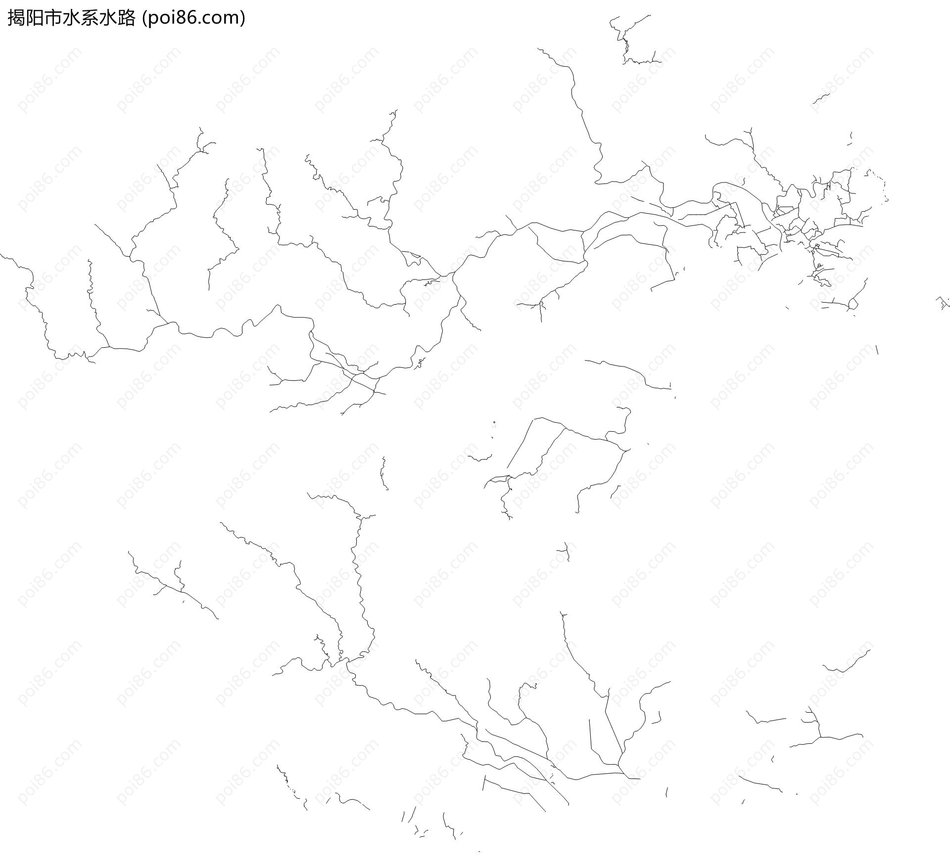 揭阳市水系水路地图