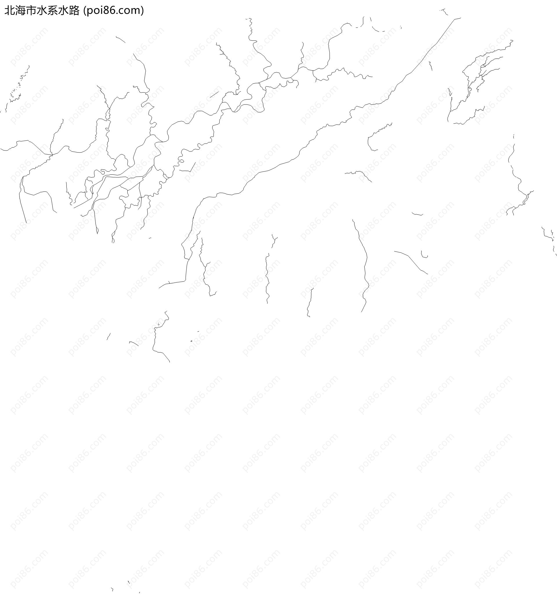 北海市水系水路地图