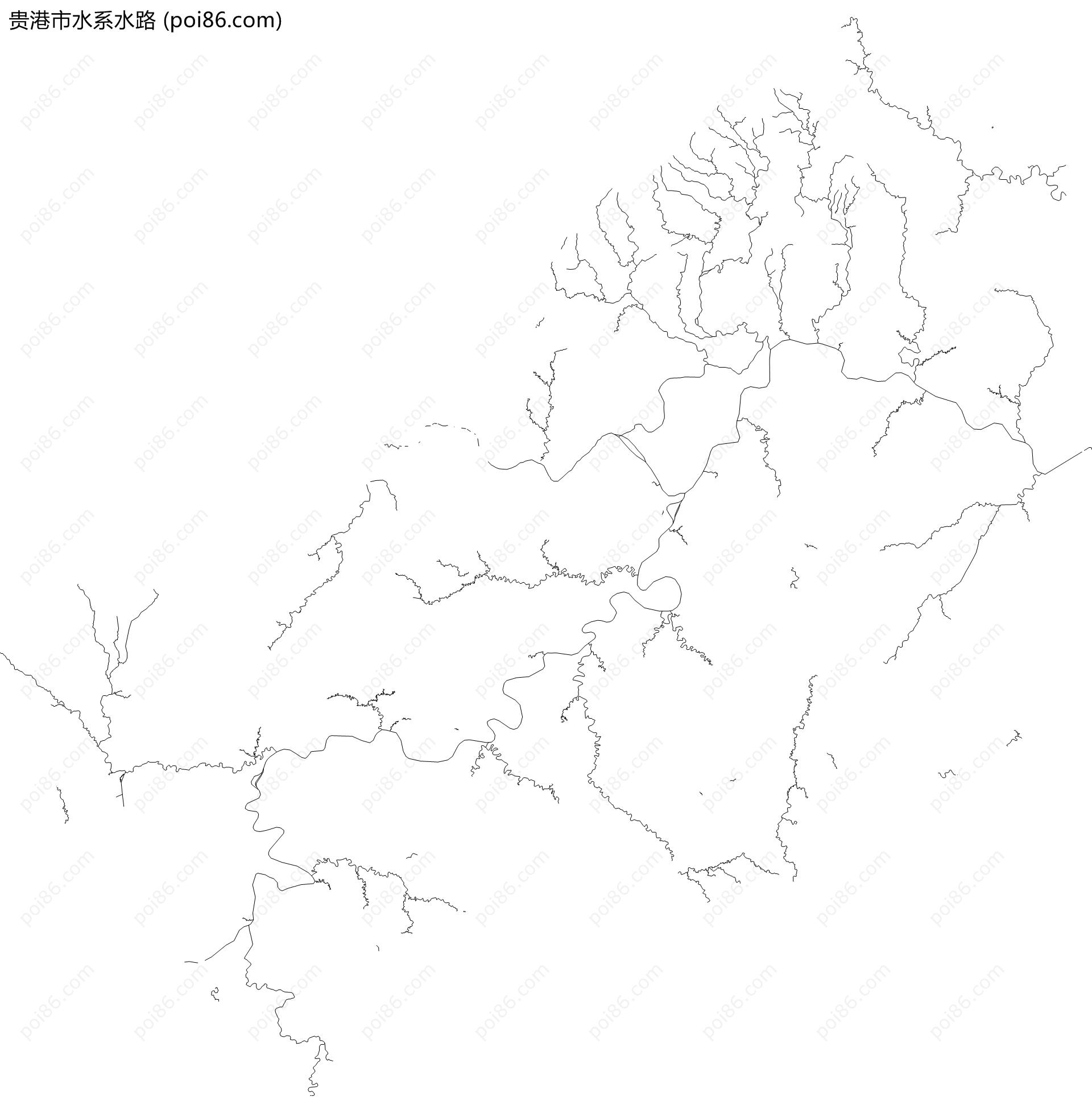 贵港市水系水路地图