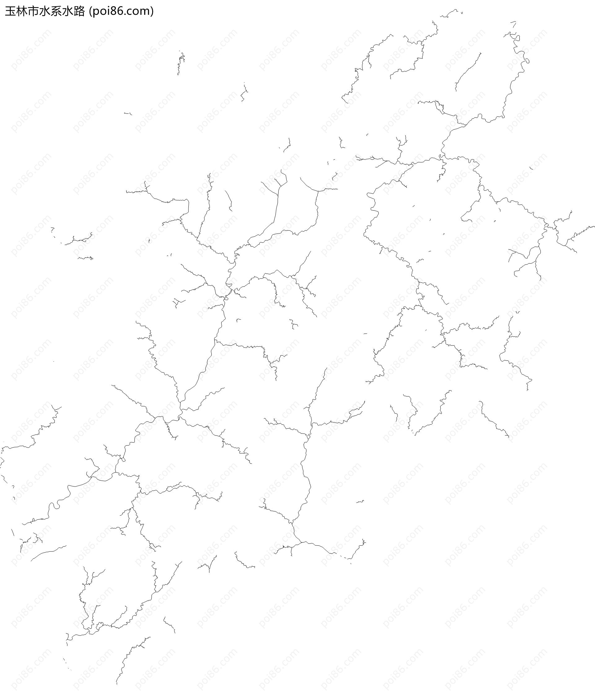 玉林市水系水路地图