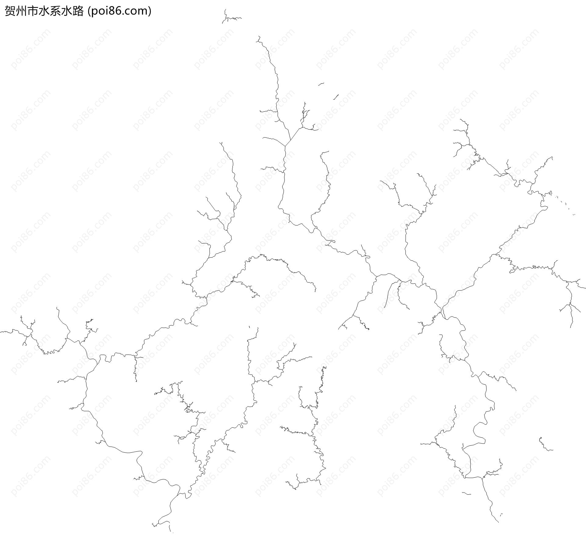 贺州市水系水路地图