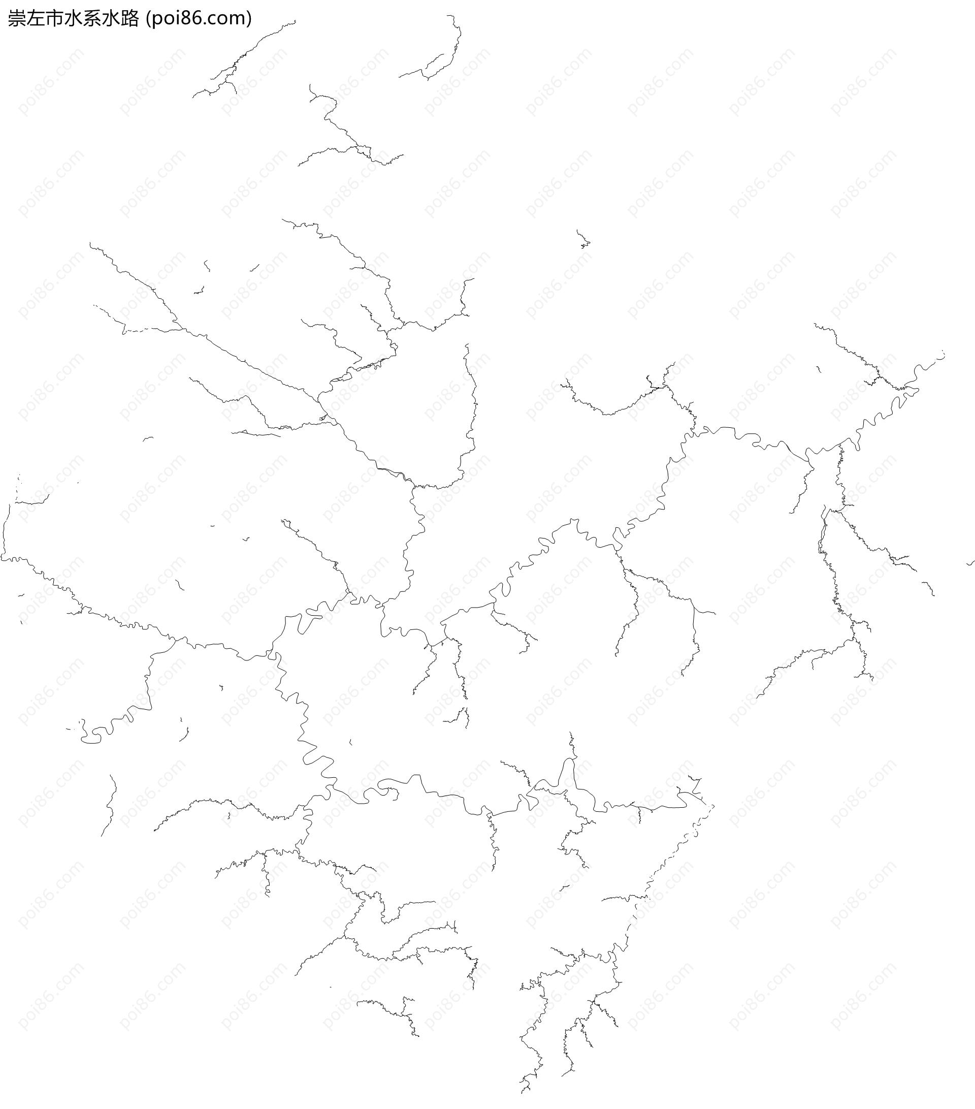 崇左市水系水路地图
