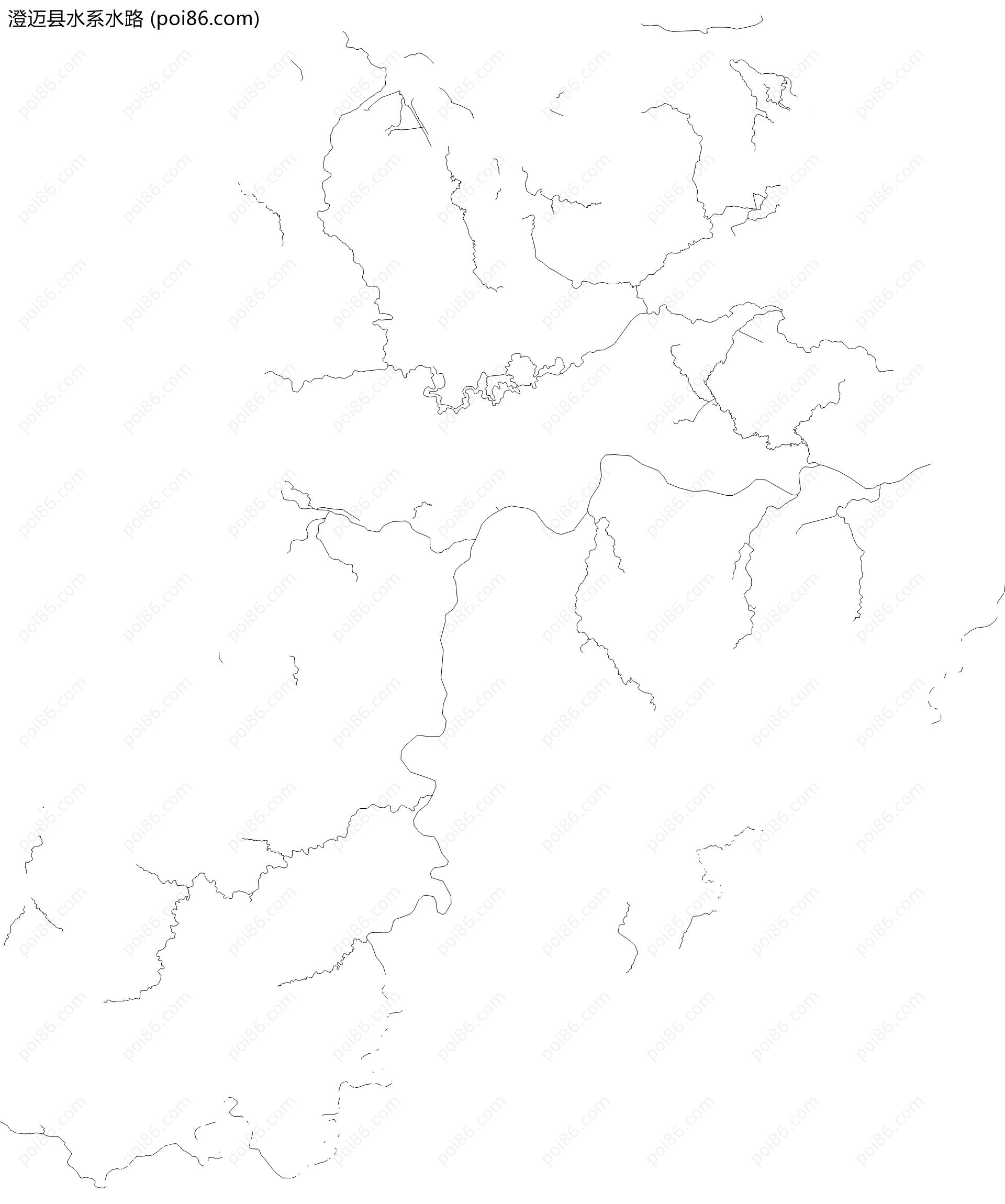 澄迈县水系水路地图