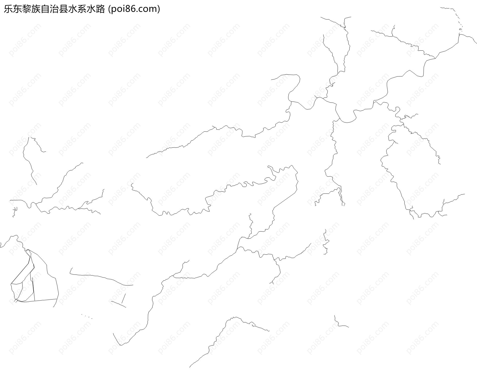 乐东黎族自治县水系水路地图