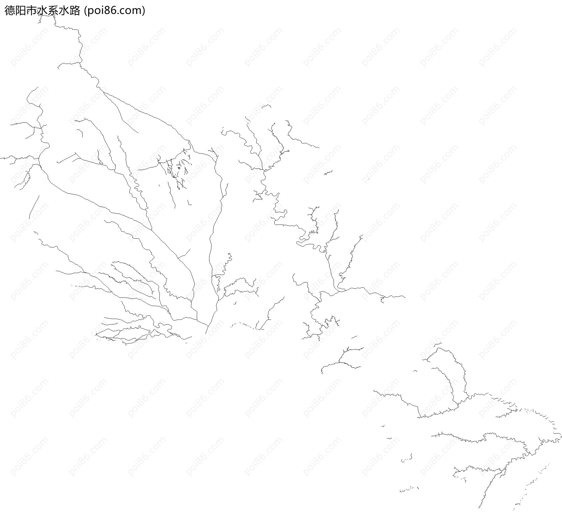 德阳市水系水路地图