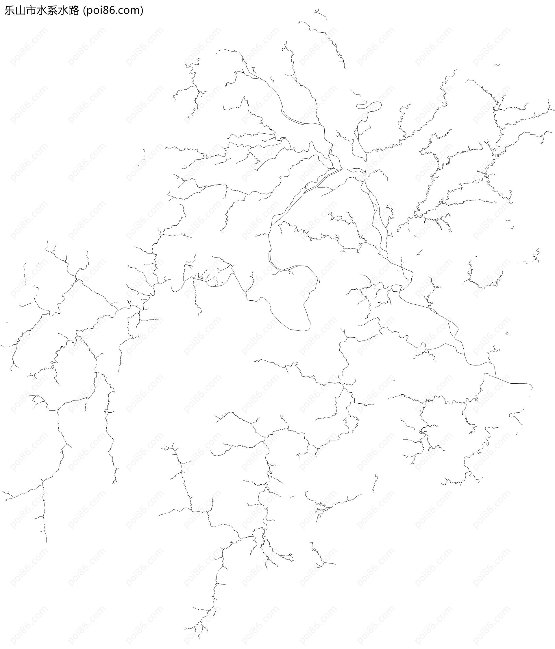 乐山市水系水路地图