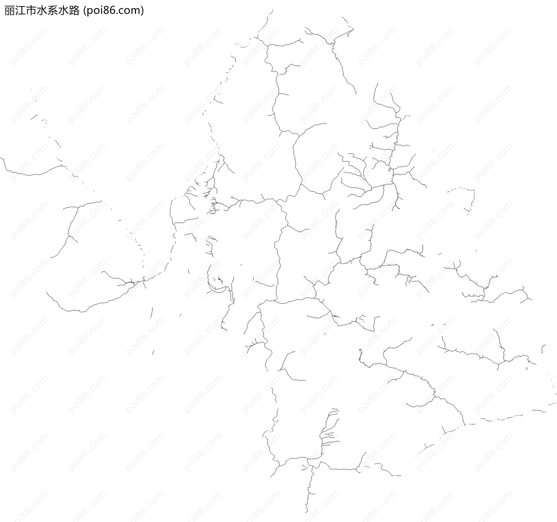 丽江市水系水路地图